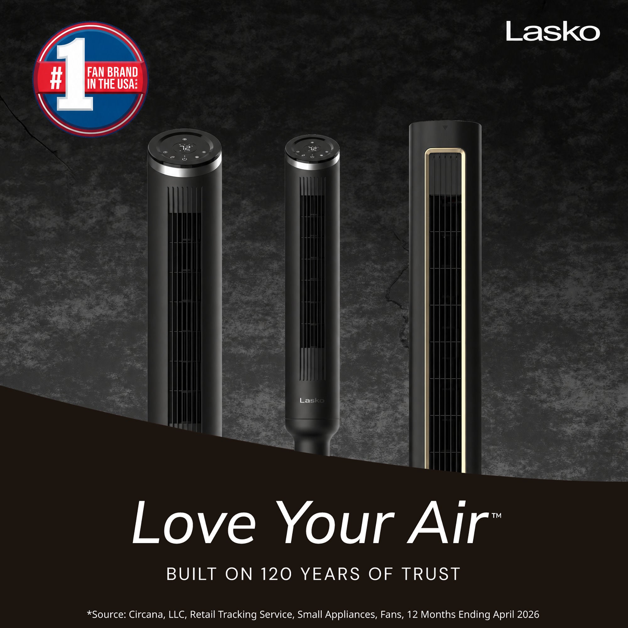 Lasko Apex 42 Tower Fan: Oscillating. 6-Speed. Remote. Timer. Black - Image 2