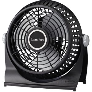 Lasko Breeze Machine 8 Desk Fan: 2-Speed. Pivoting. Black