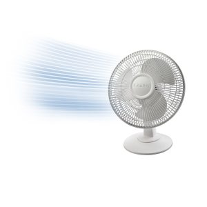 Lasko 12 Table Fan: Oscillating. 3-Speed. Tilting Head. White