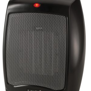 Lasko 9 Ceramic Space Heater: Overheat Protection. 2 Heat Settings. Thermostat. Black