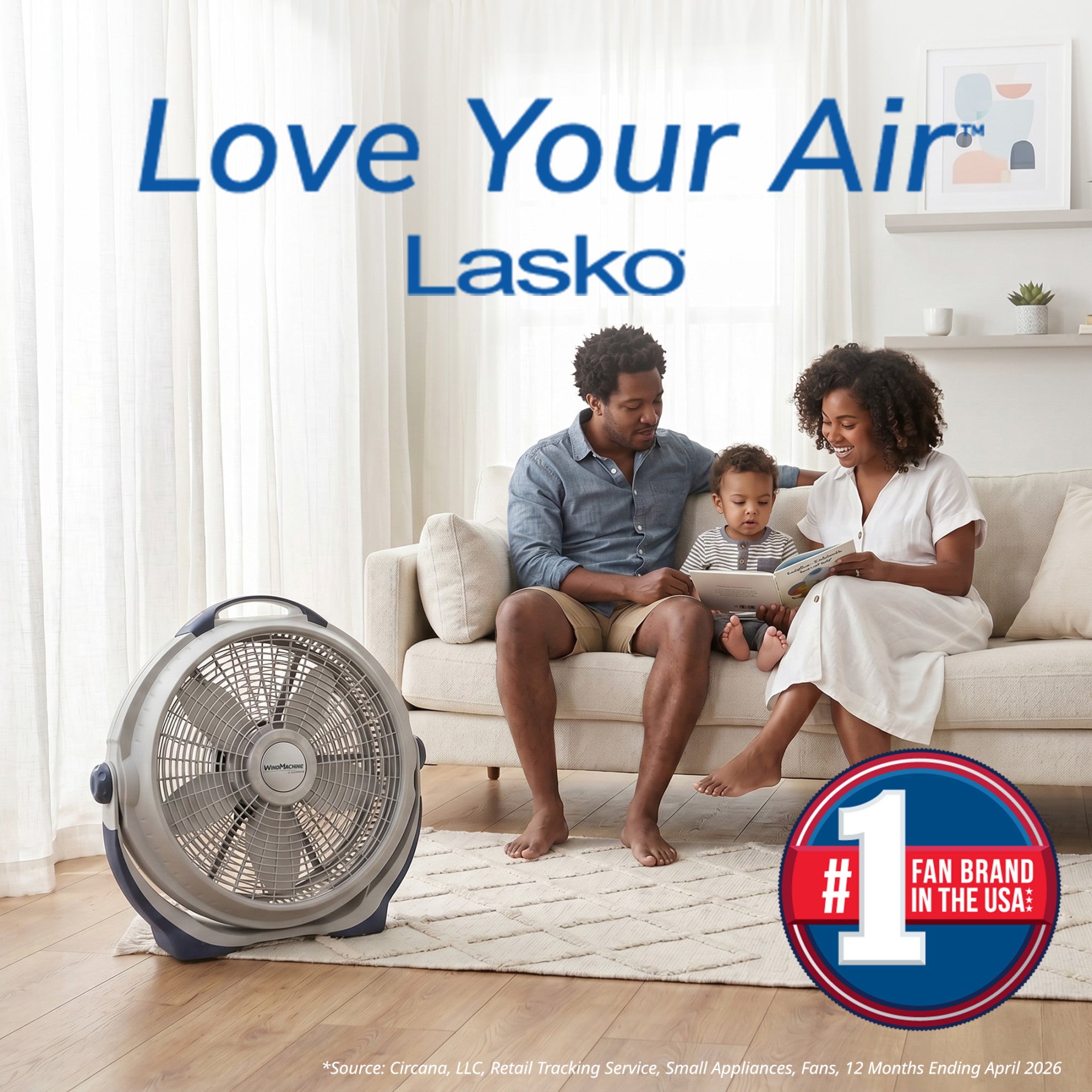 Lasko Wind Machine 20 Air Circulator Fan: 3-Speed. Pivoting. Gray - Image 2