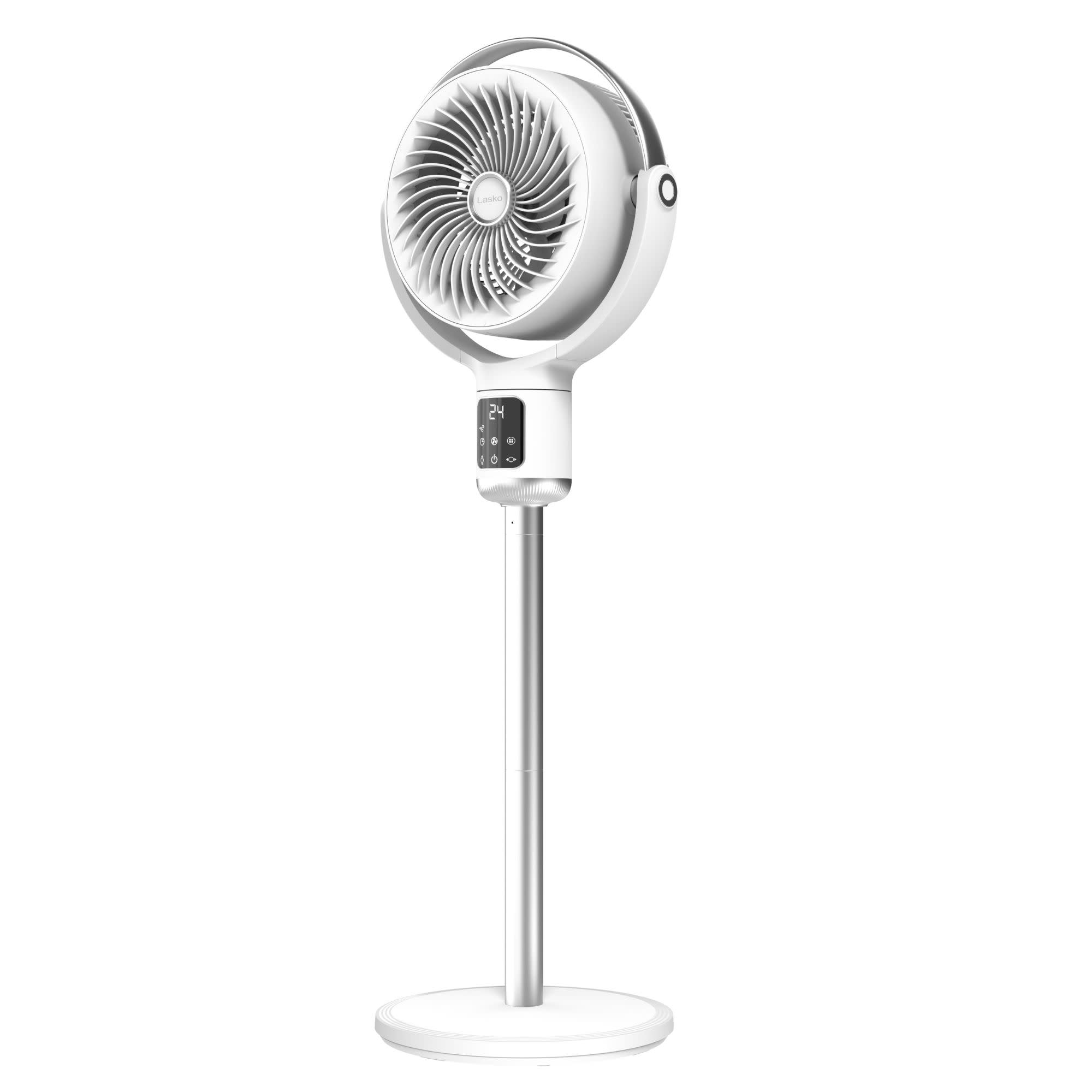 Lasko Whirlwind 7 DC Pedestal Fan: Dual Oscillation. 24-Speed. Remote. Timer. White - Image 15