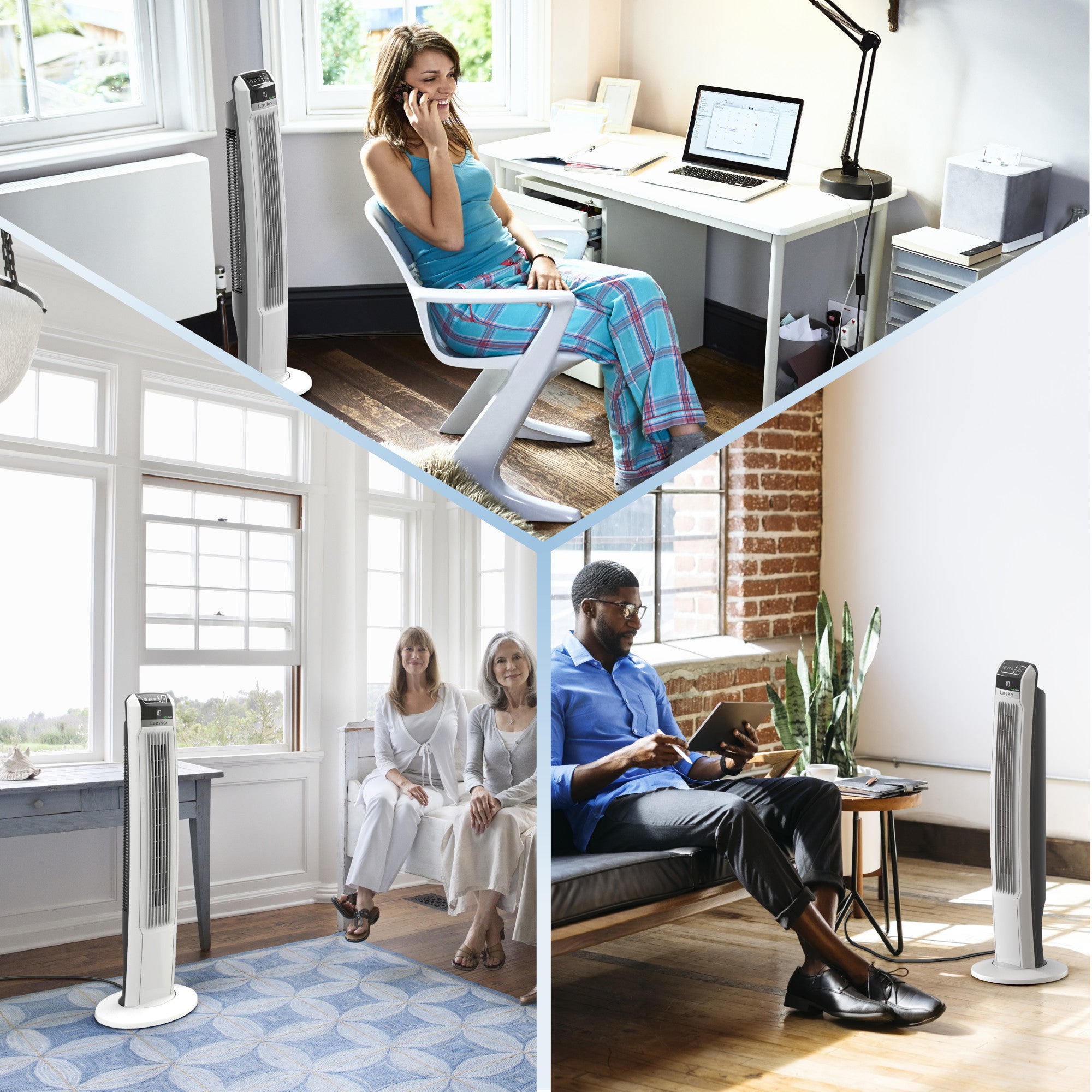 Lasko EcoQuiet 42 DC Tower Fan: Oscillating. 12-Speed. Remote. White - Image 7