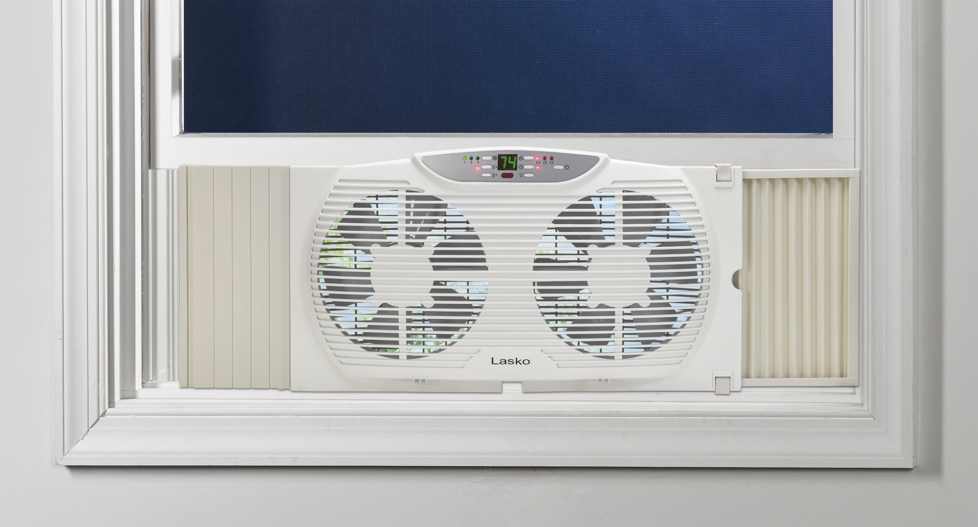 Lasko Twin Window Fan: 3-Speed. Electrically Reversible. Remote. White - Image 7