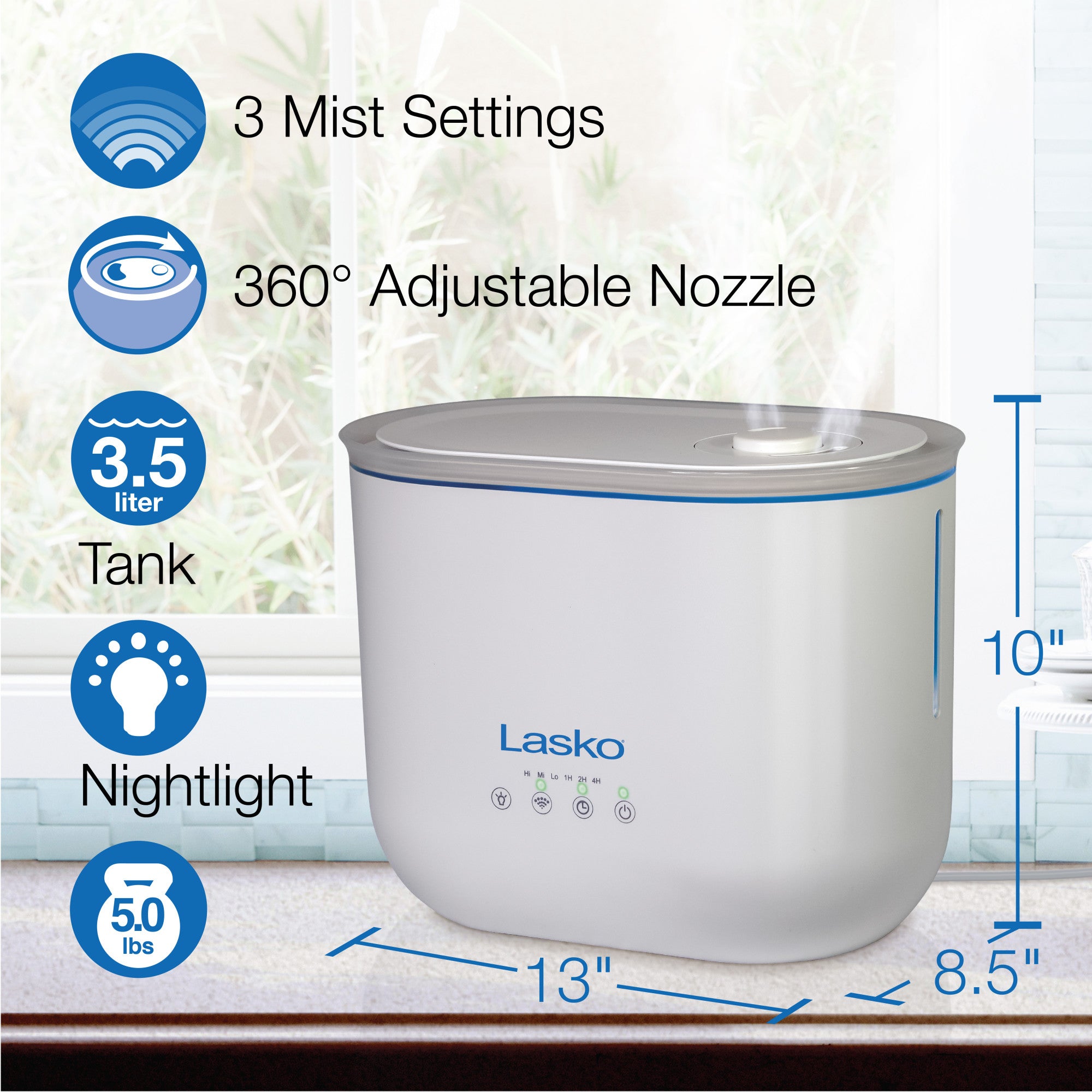 Lasko Top Fill Ultrasonic Cool Mist Humidifier - Image 5