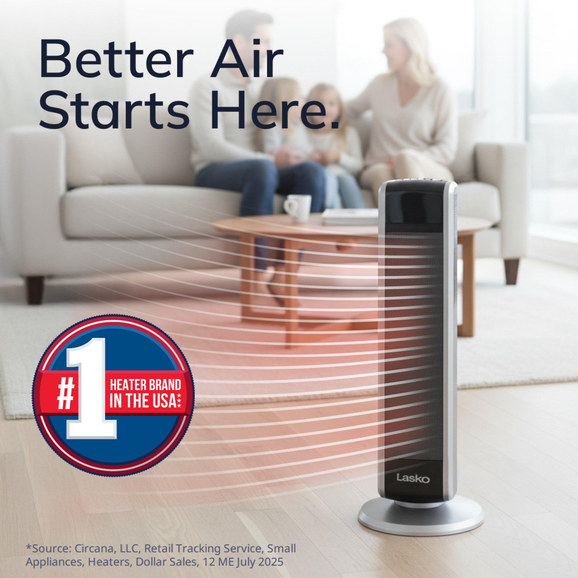 Lasko 29 Ceramic Tower Space Heater: Oscillating. 2 Heat Settings. Remote. Timer. Thermostat. Black - Image 2