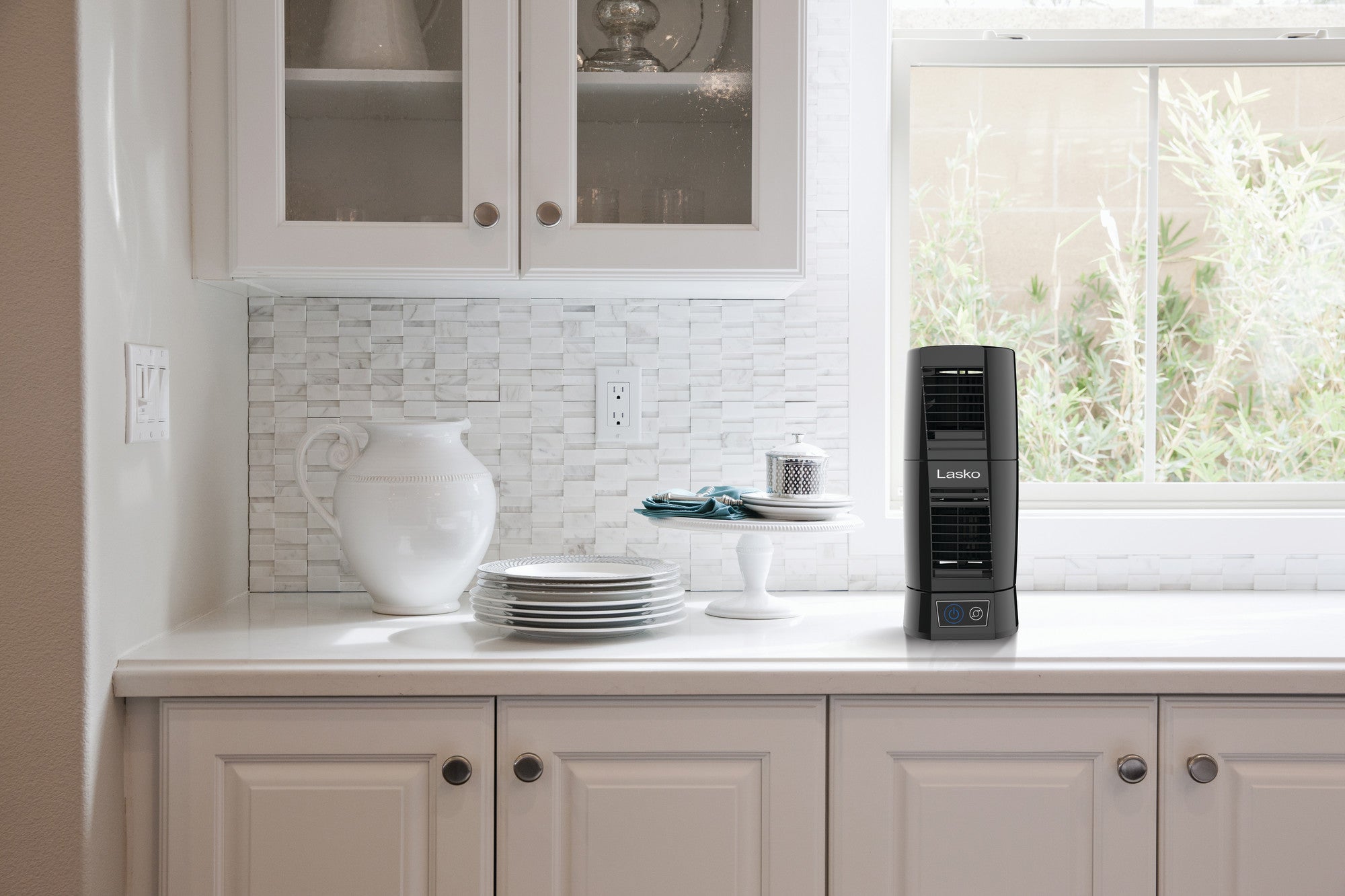 Lasko Wind Tower 12 Table Fan: Oscillating. 2-Speed. Pivoting. Black - Image 11