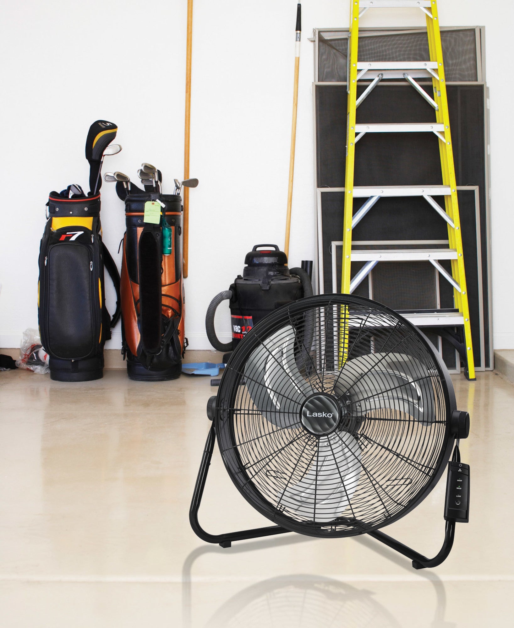 Lasko 20 High Velocity Floor Fan: Wall Mount. 3-Speed. Remote. Black - Image 7