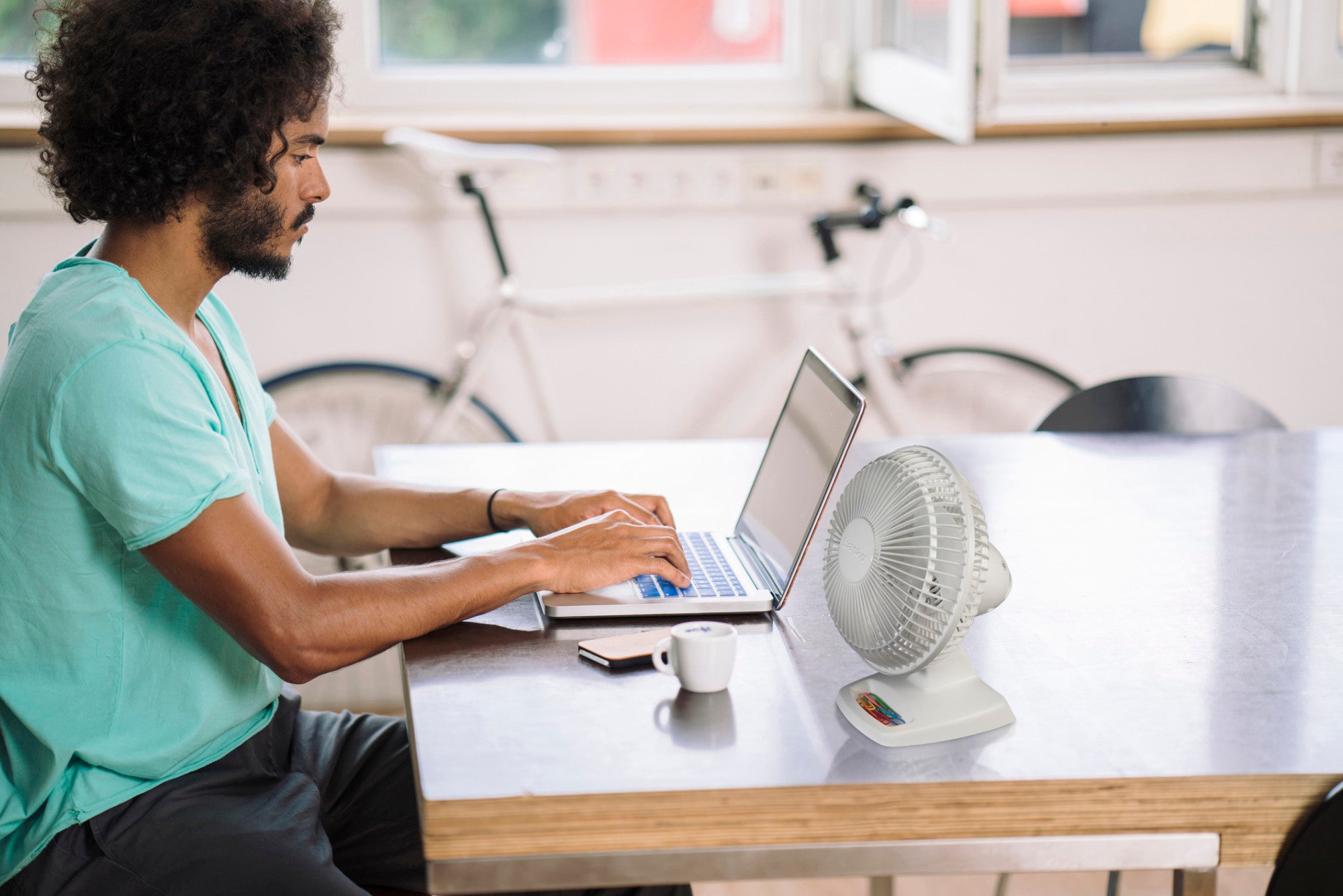 Lasko 6 Personal Table Fan: 2-Speed. Tilting Head. Storage Tray. White - Image 8