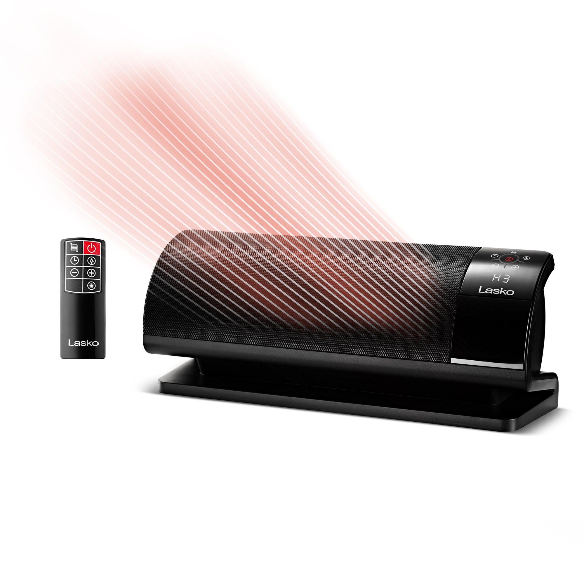 Lasko CL22100 1500W Low Profile Baseboard Space Heater with Remote Control: Black