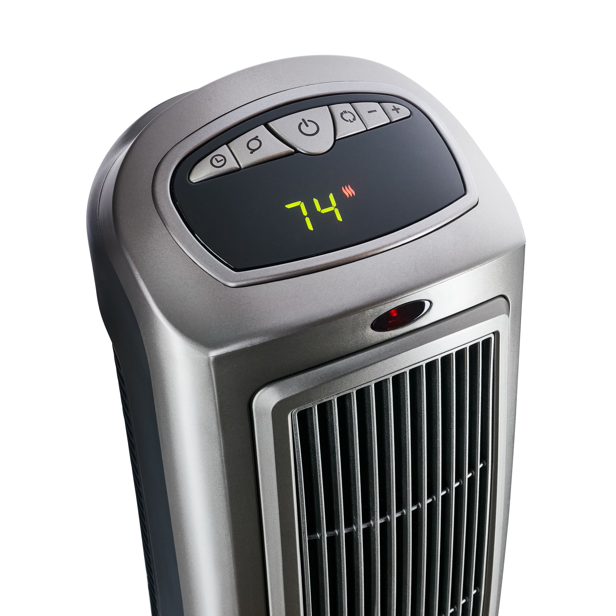 Lasko 23 Ceramic Tower Space Heater: Oscillating. 2 Heat Settings. Remote. Timer. Thermostat. Silver - Image 9