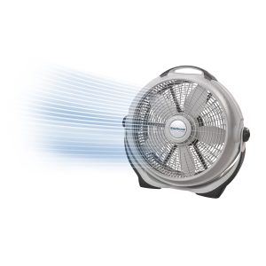 Lasko Wind Machine 20 Air Circulator Fan: 3-Speed. Pivoting. Gray