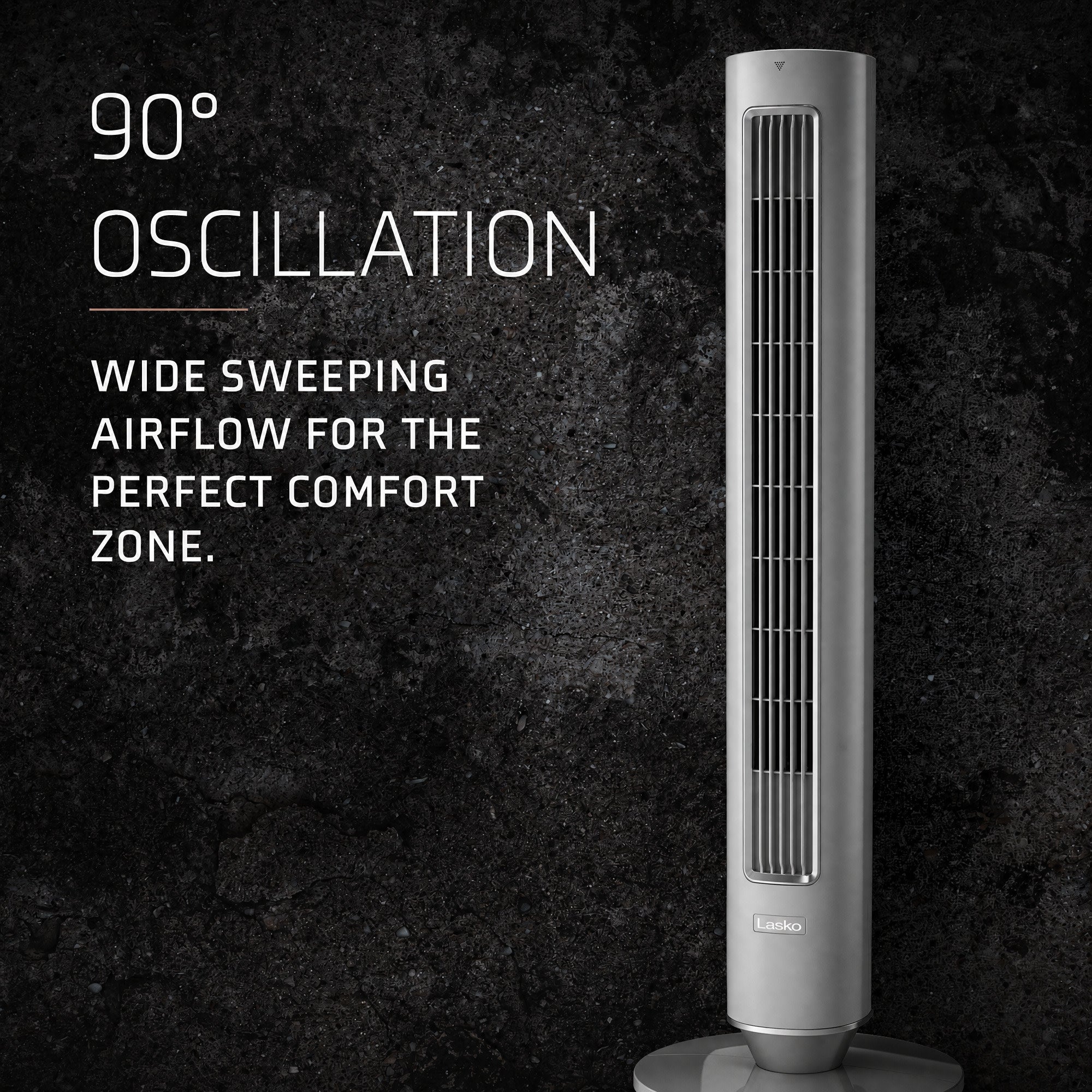 Lasko Pinnacle 40 DC Tower Fan: Oscillating. 12-Speed. Remote. Timer. Gray - Image 5