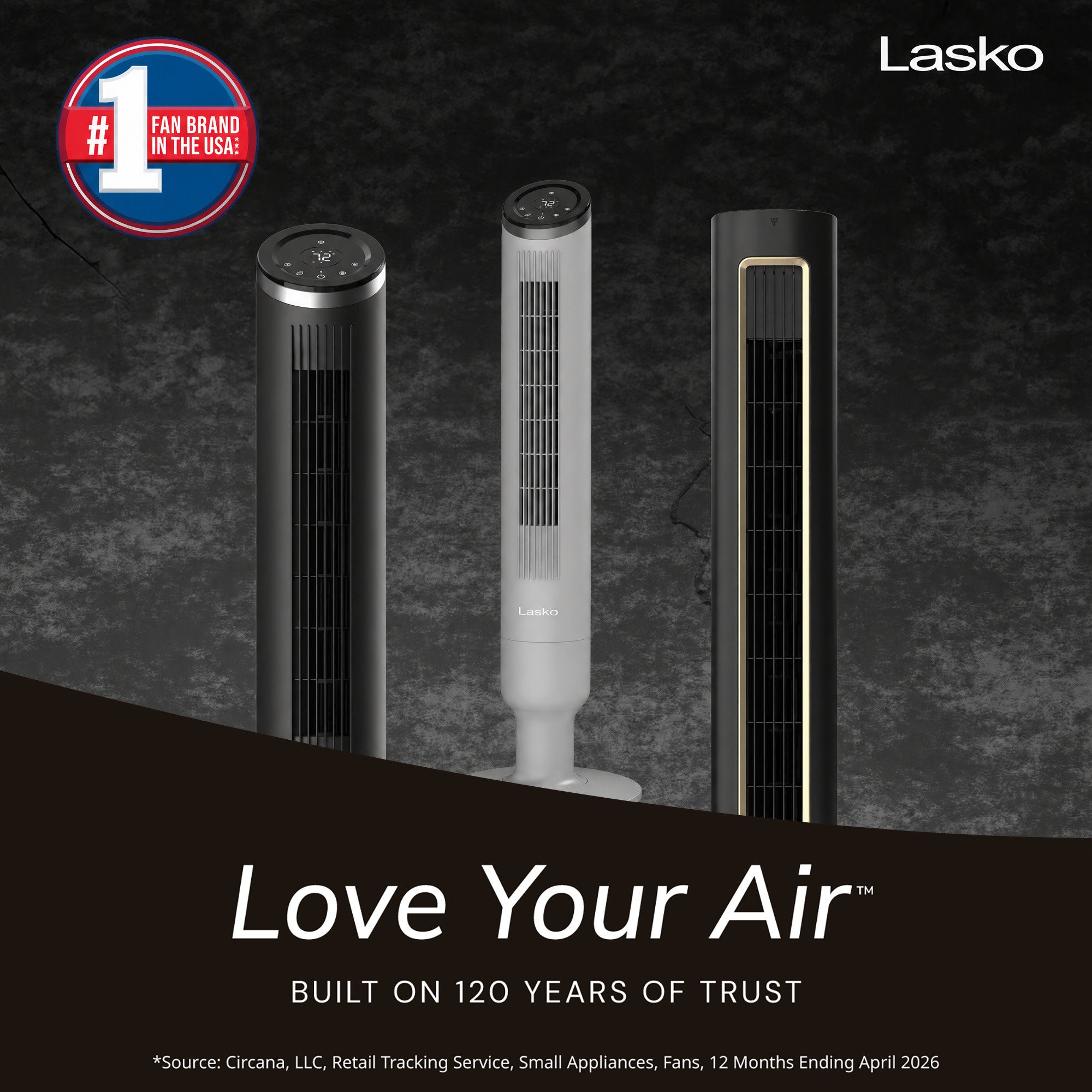 Lasko Apex 42 Tower Fan: Oscillating. 6-Speed. Remote. Timer. Gray - Image 2