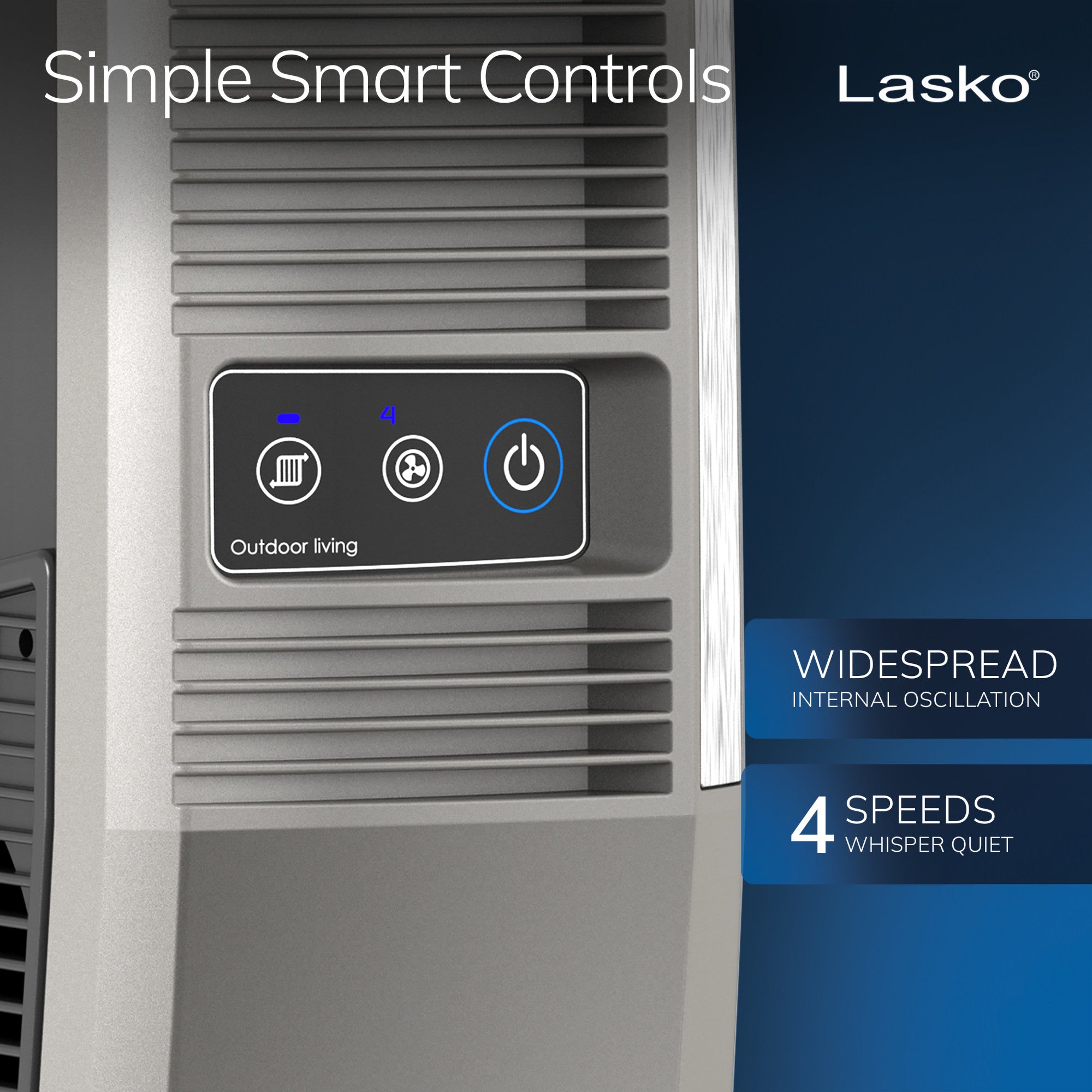 Lasko 42 Outdoor Tower Fan: Oscillating. 4-Speed. Brown - Image 5