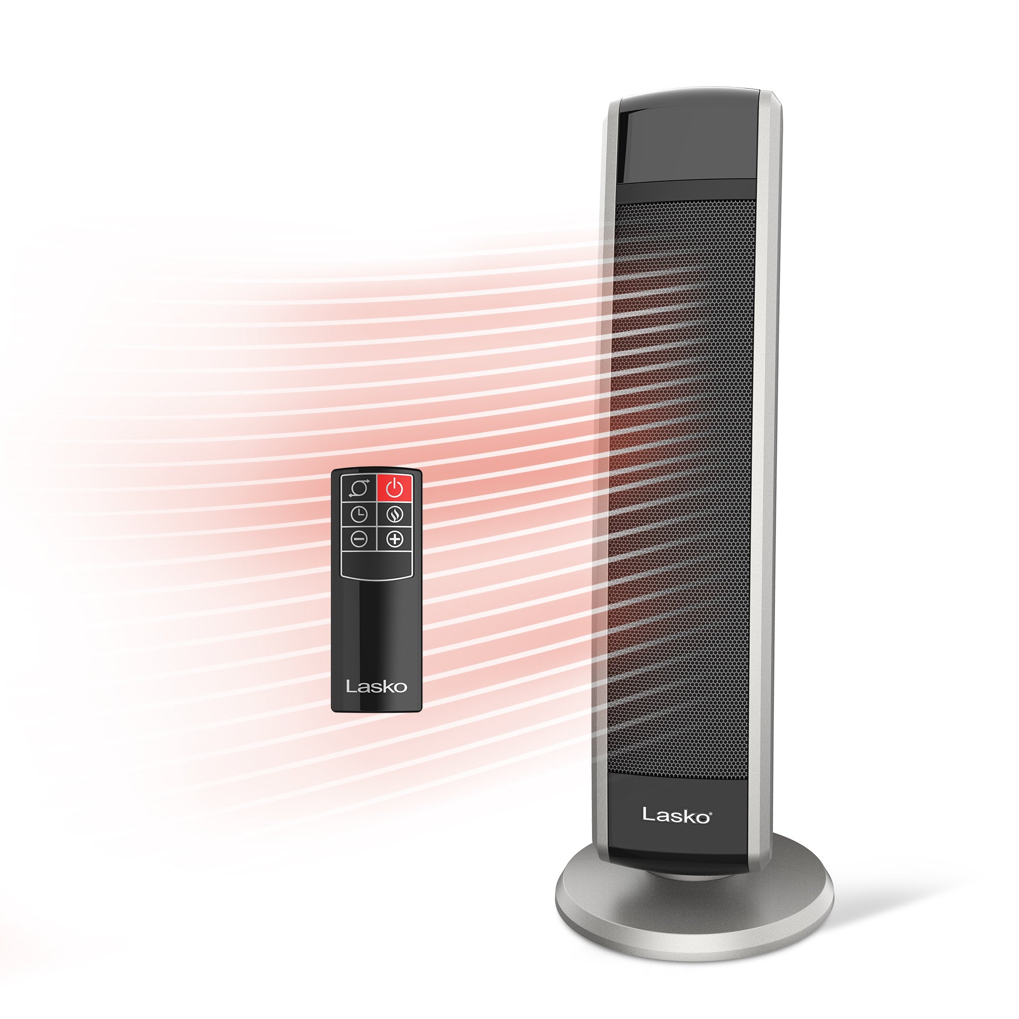 Lasko 29 Ceramic Tower Space Heater: Oscillating. 2 Heat Settings. Remote. Timer. Thermostat. Black