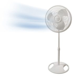 Lasko 16 Pedestal Fan: Oscillating. 3-Speed. Adjustable Height. White