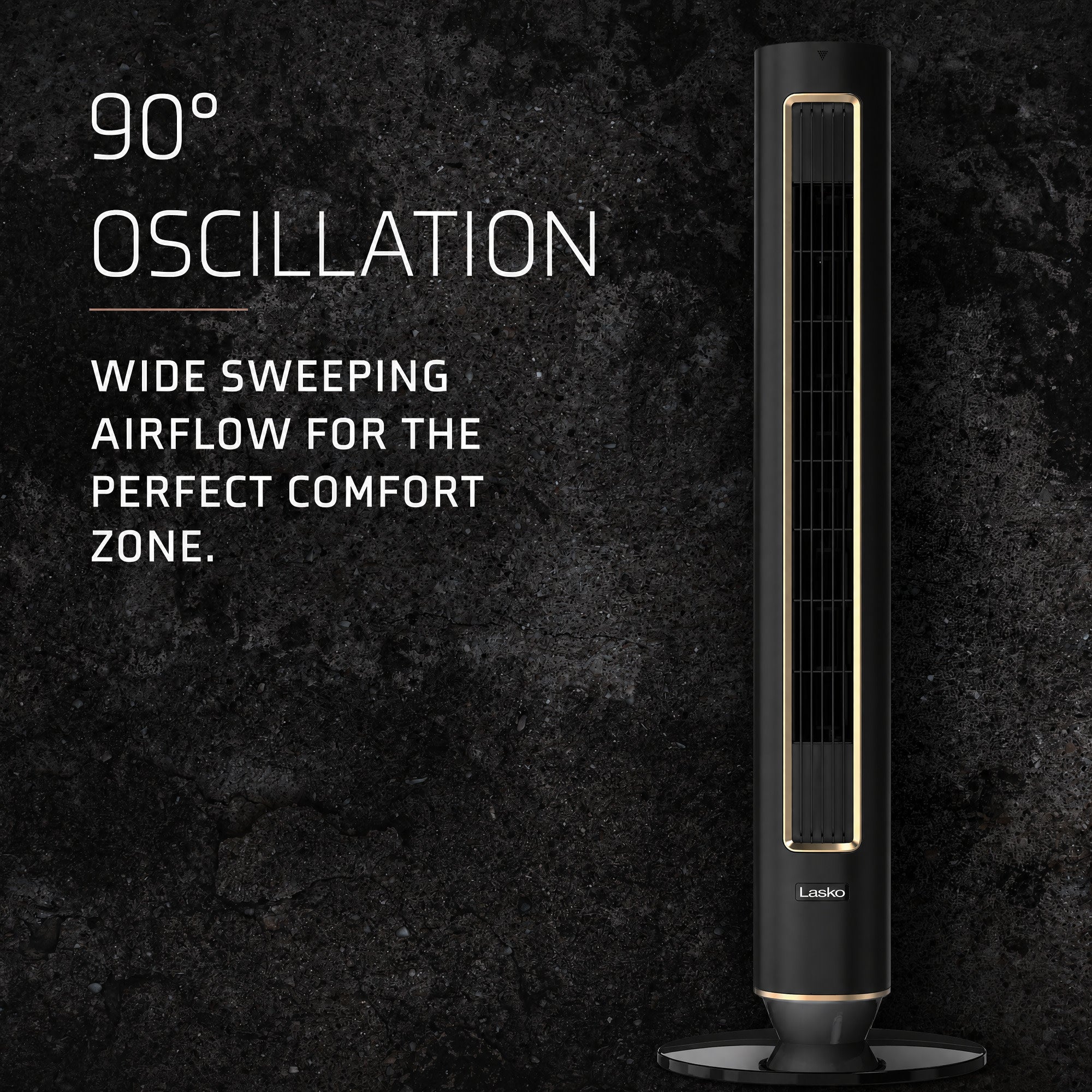 Lasko Pinnacle 40 DC Tower Fan: Oscillating. 12-Speed. Remote. Timer. Black - Image 5