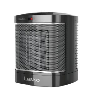 Lasko 1500W Tabletop Ceramic Space Heater with One Hour Timer. CD08500. Black