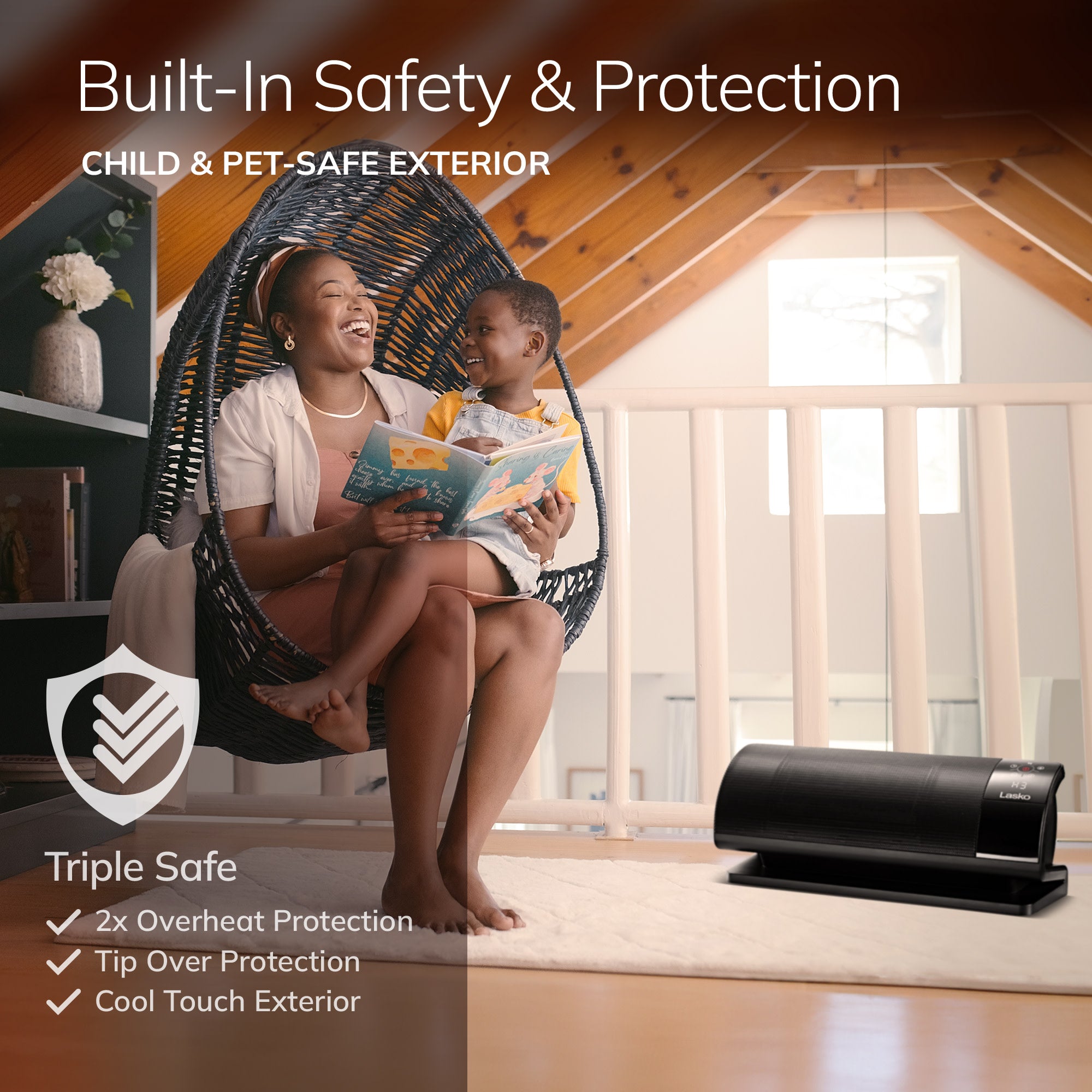 Lasko CL22100 1500W Low Profile Baseboard Space Heater with Remote Control: Black - Image 6