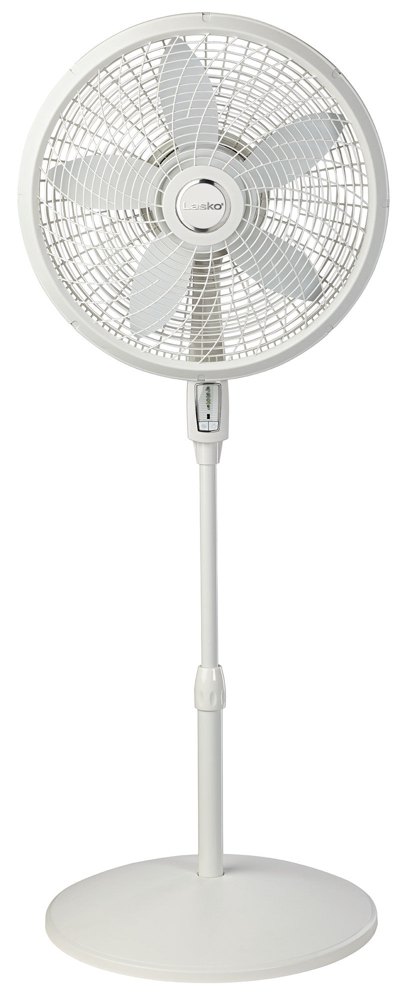 Lasko Cyclone 18 Pedestal Fan: Oscillating. 4-Speed. Remote. Tilting Head. White