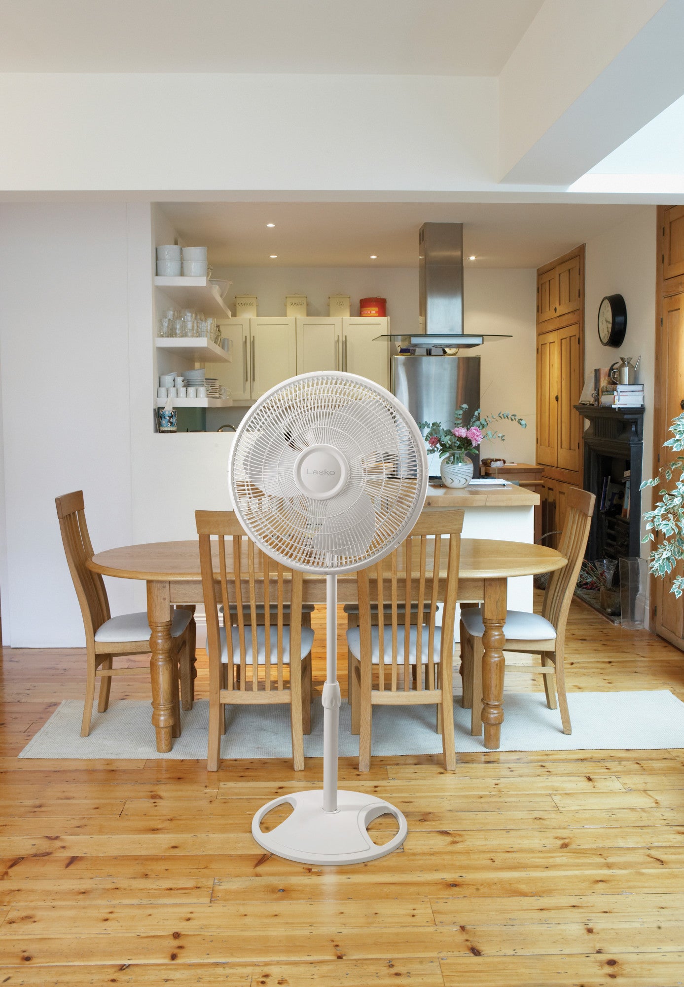Lasko 16 Pedestal Fan: Oscillating. 3-Speed. Adjustable Height. White - Image 12