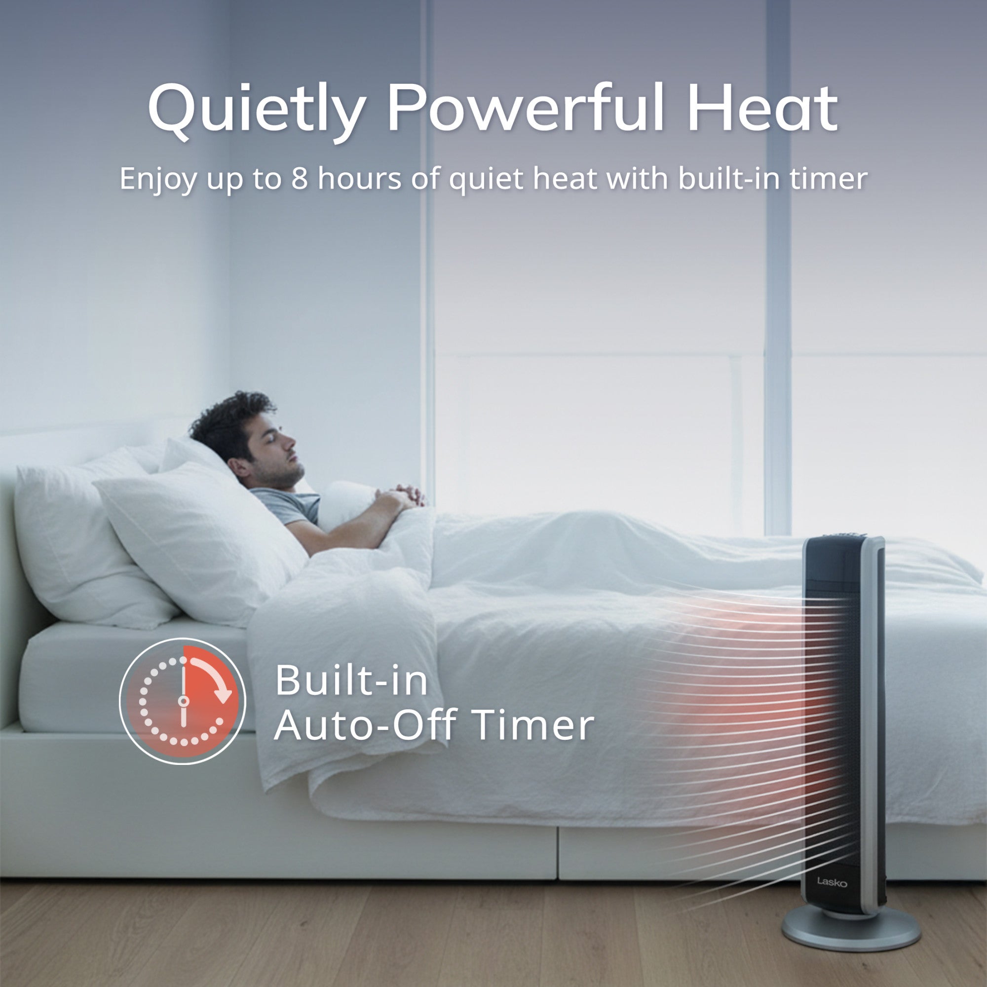 Lasko 29 Ceramic Tower Space Heater: Oscillating. 2 Heat Settings. Remote. Timer. Thermostat. Black - Image 7