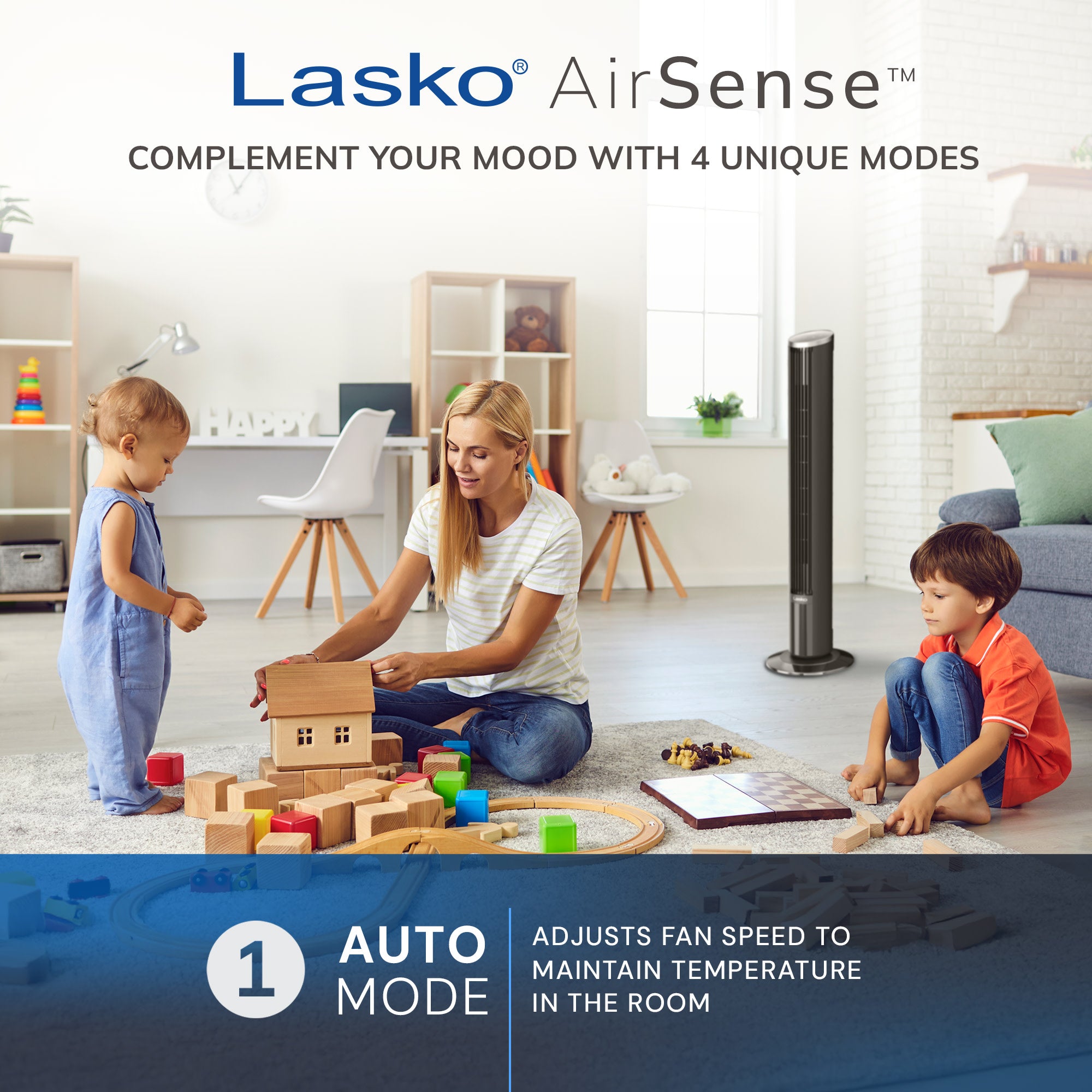 Lasko 42 DC Tower Fan: Oscillating. 12-Speed. Remote. Timer. Black - Image 4