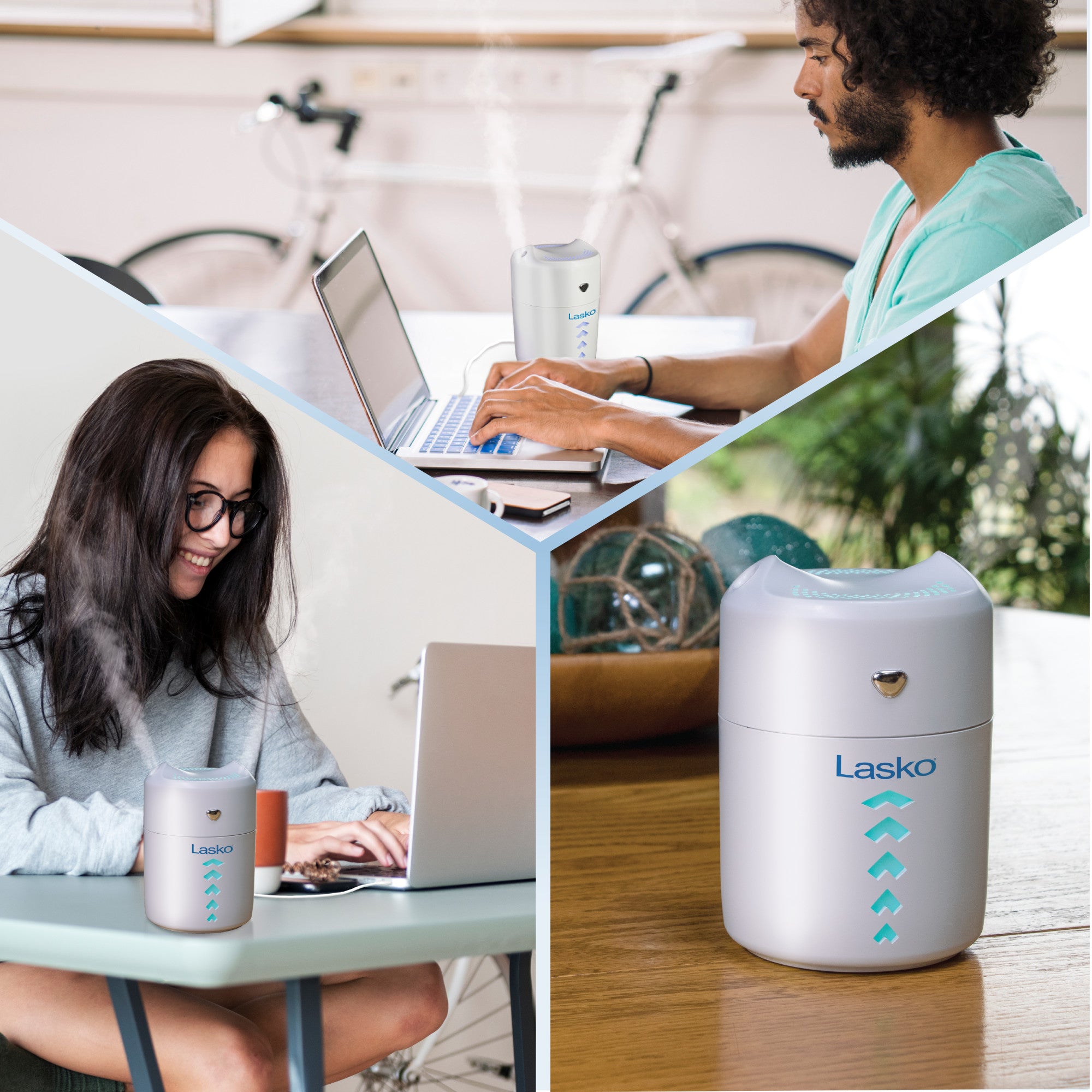 Lasko Ultrasonic Personal Cool Mist Humidifier with Nightlight. UH150. White - Image 6