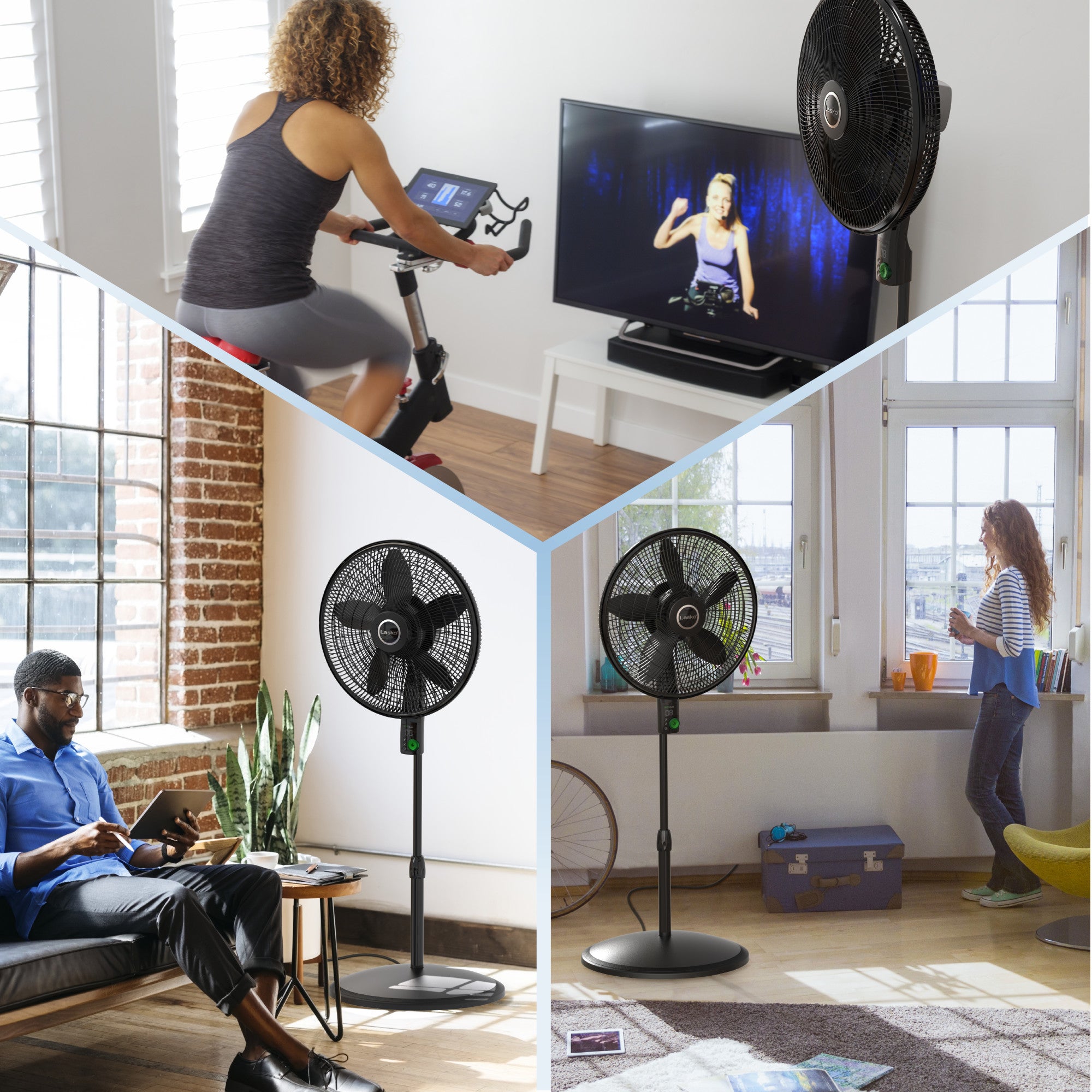 Lasko EcoQuiet 18 DC Pedestal Fan: Oscillating. 12-Speed. Remote. Black - Image 6