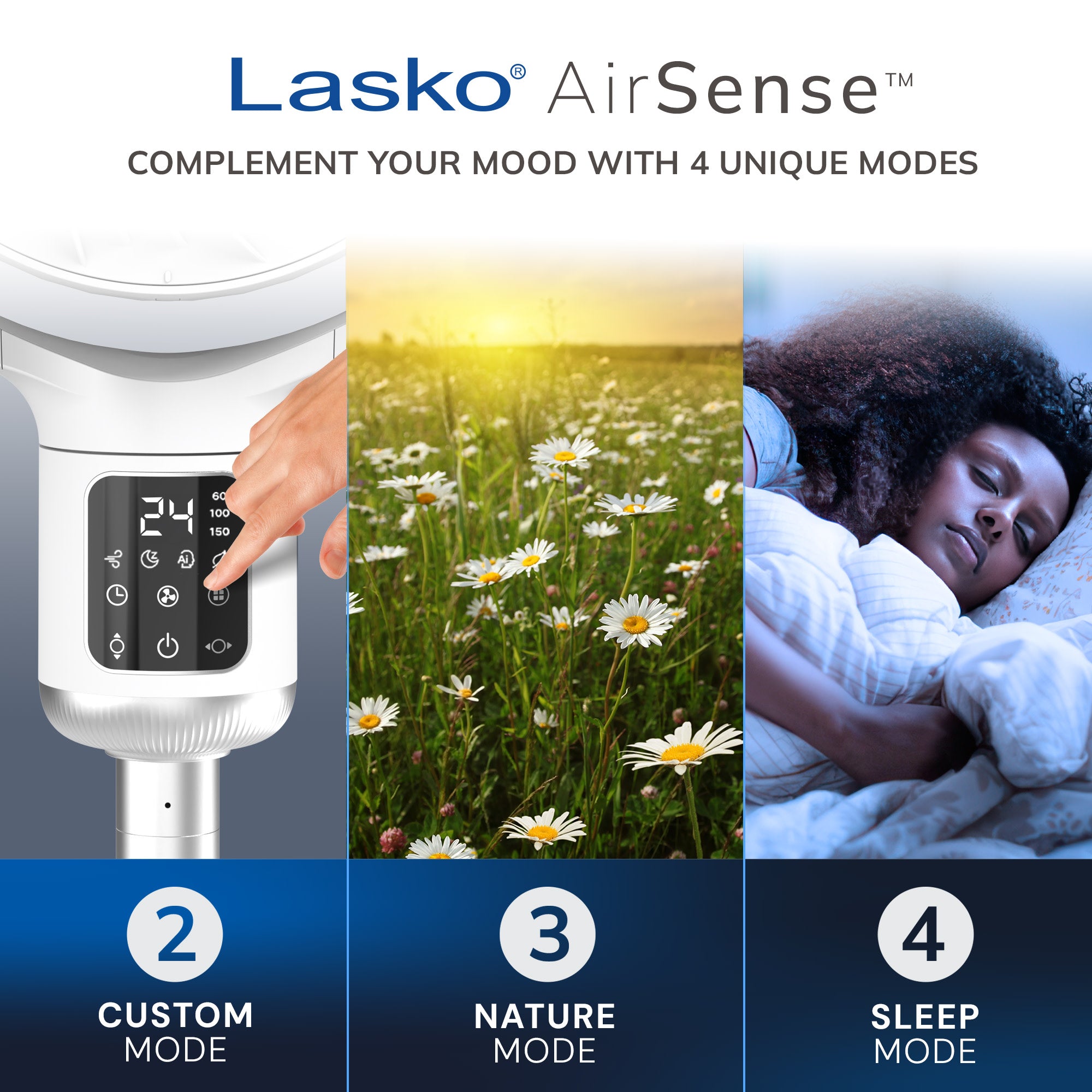 Lasko Whirlwind 7 DC Pedestal Fan: Dual Oscillation. 24-Speed. Remote. Timer. White - Image 7