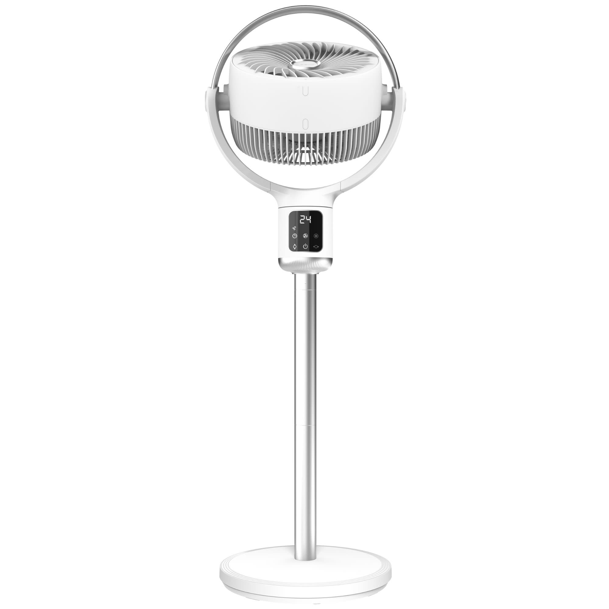 Lasko Whirlwind 7 DC Pedestal Fan: Dual Oscillation. 24-Speed. Remote. Timer. White - Image 12