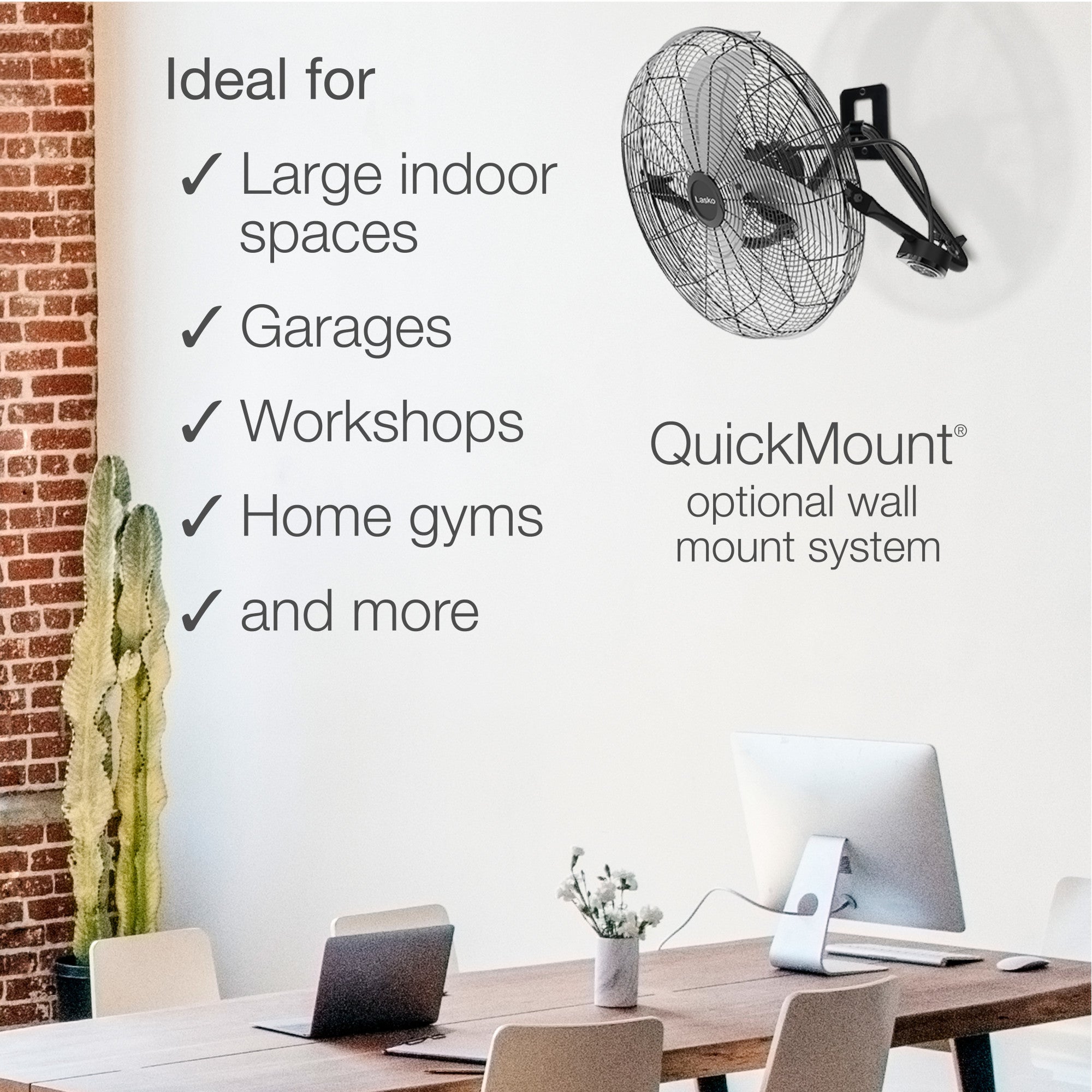 Lasko 20 High Velocity Floor Fan: Wall Mount. 3-Speed. Remote. Black - Image 5