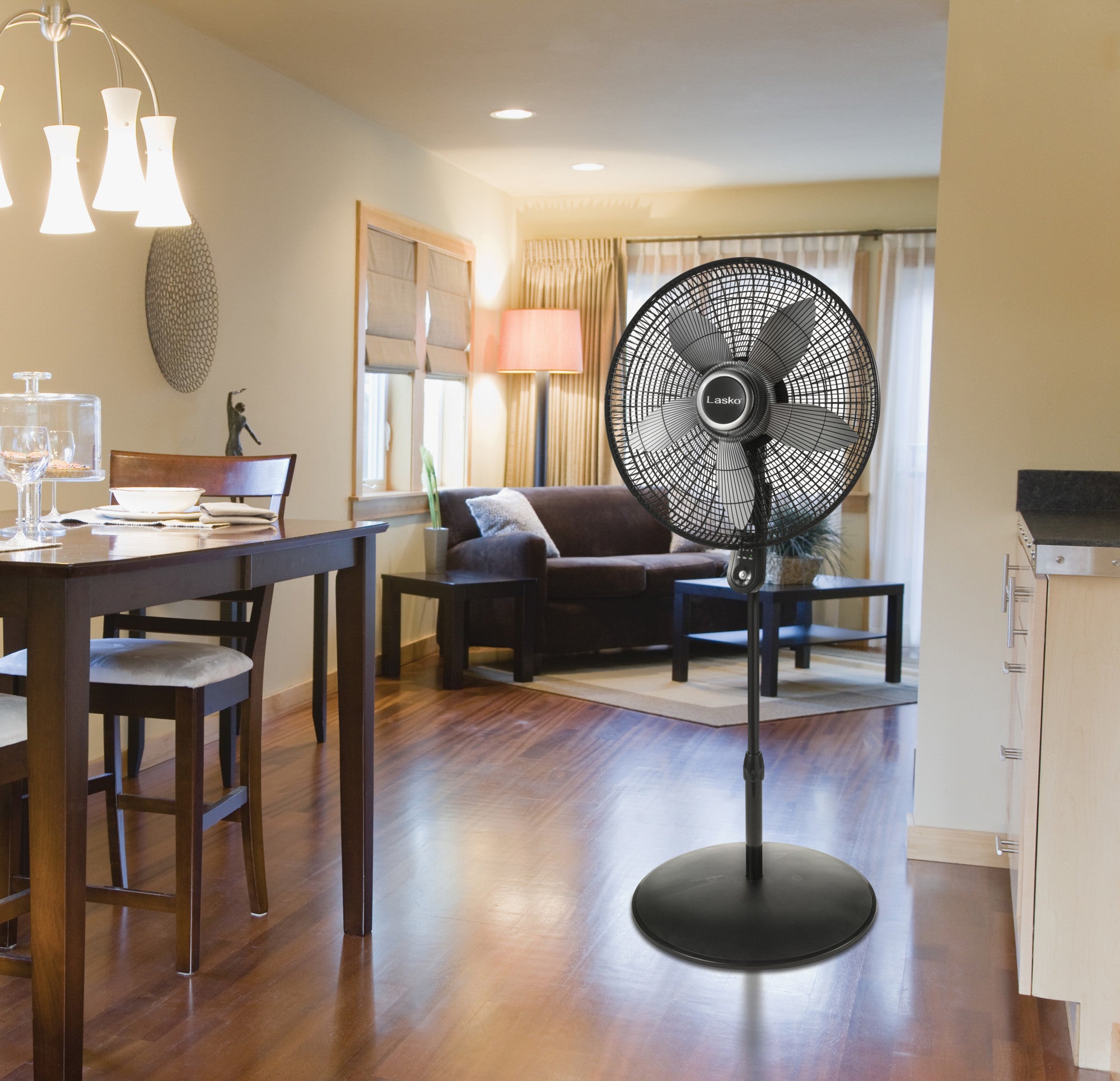 Lasko 20 Pedestal Fan: Oscillating. 4-Speed. Remote. Timer. Black - Image 11