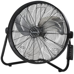 Lasko 20 High Velocity Floor Fan: Wall Mount. 3-Speed. Remote. Black