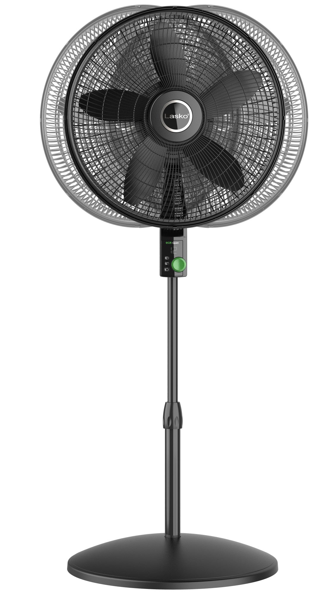 Lasko EcoQuiet 18 DC Pedestal Fan: Oscillating. 12-Speed. Remote. Black - Image 10