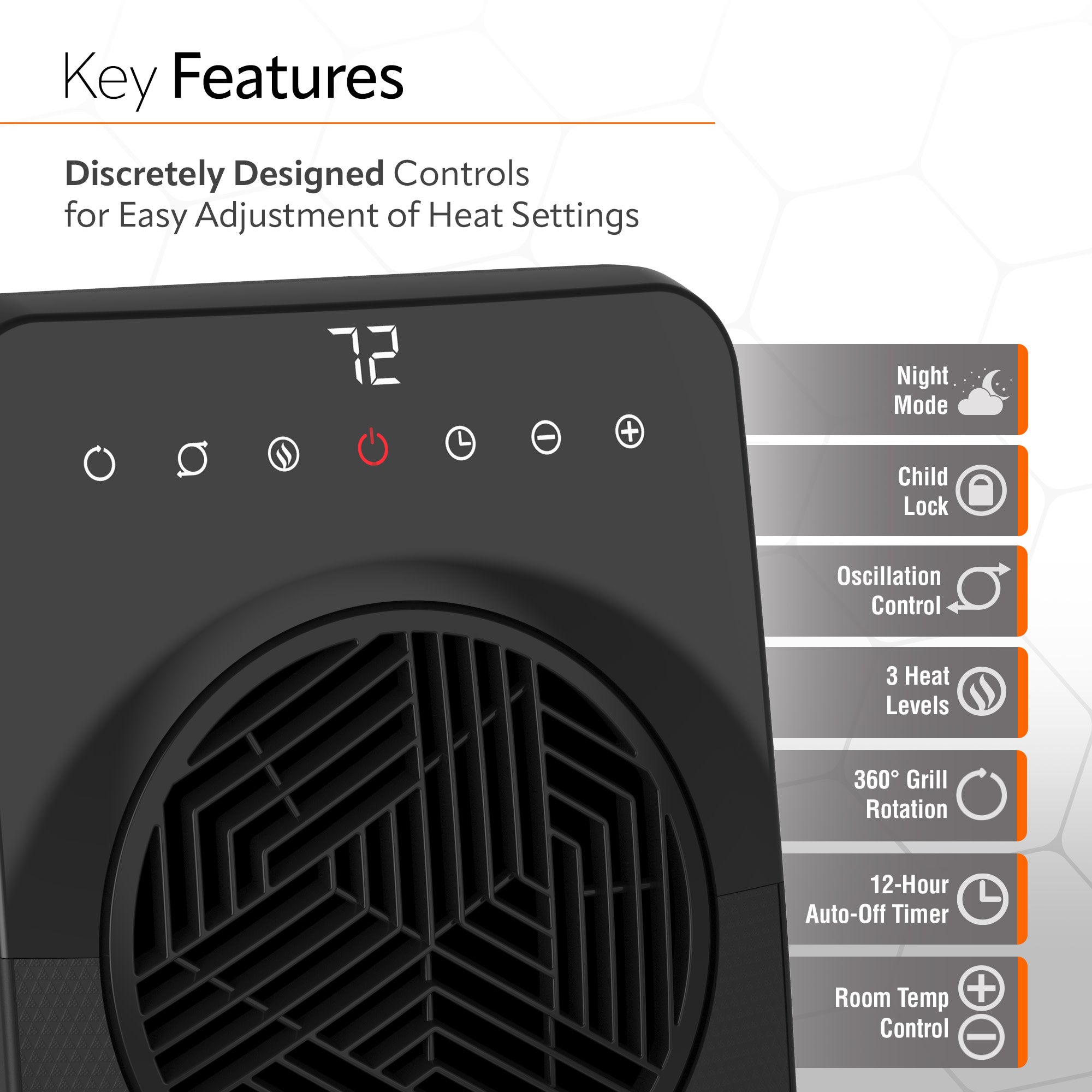 Lasko Revolution II 23 Ceramic Console Space Heater: Oscillating. 3 Heat Settings. Remote. Timer. Tip-Over Switch. Black - Image 3