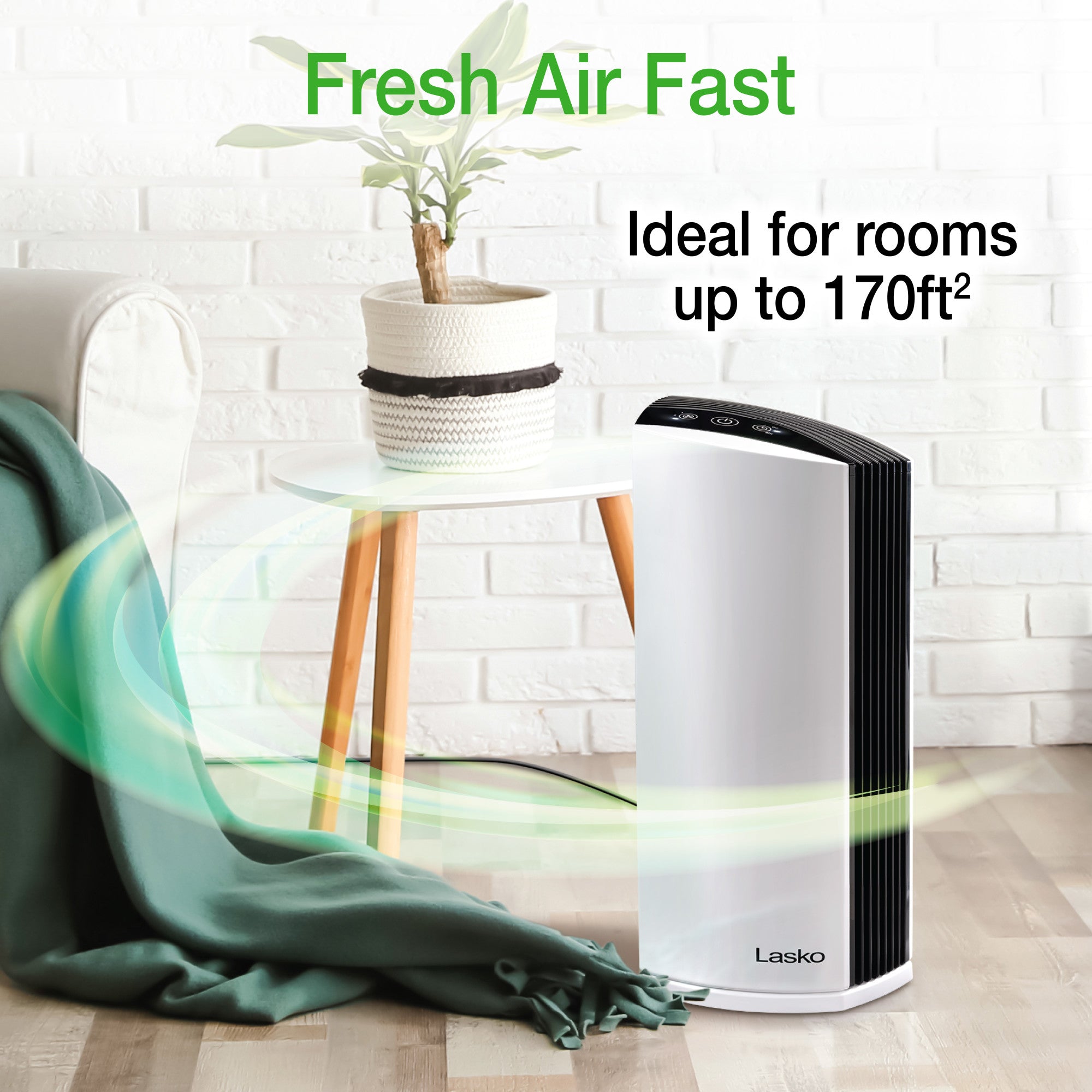 Lasko True HEPA Room Air Purifier with Timer. LP300. White - Image 5
