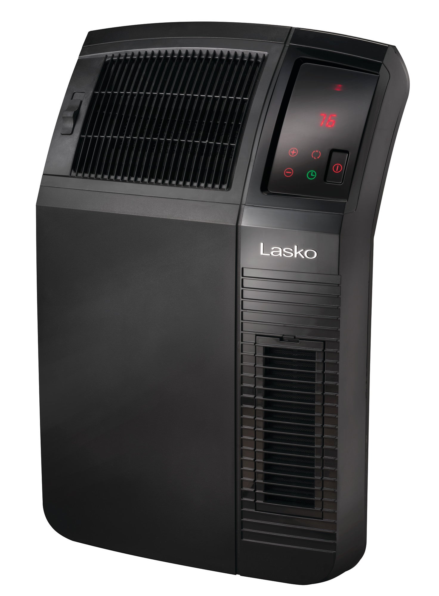 Lasko 23 Ceramic Console Space Heater: 2 Heat Settings. Timer. Adjustable Louvers. Thermostat. Black