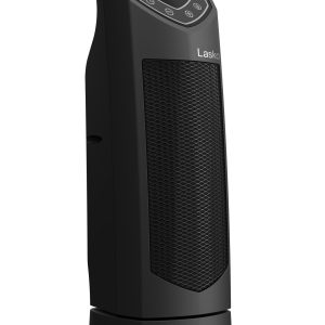 Lasko 14 Ceramic Tower Space Heater: Oscillating. 2 Heat Settings. Timer. Thermostat. Black