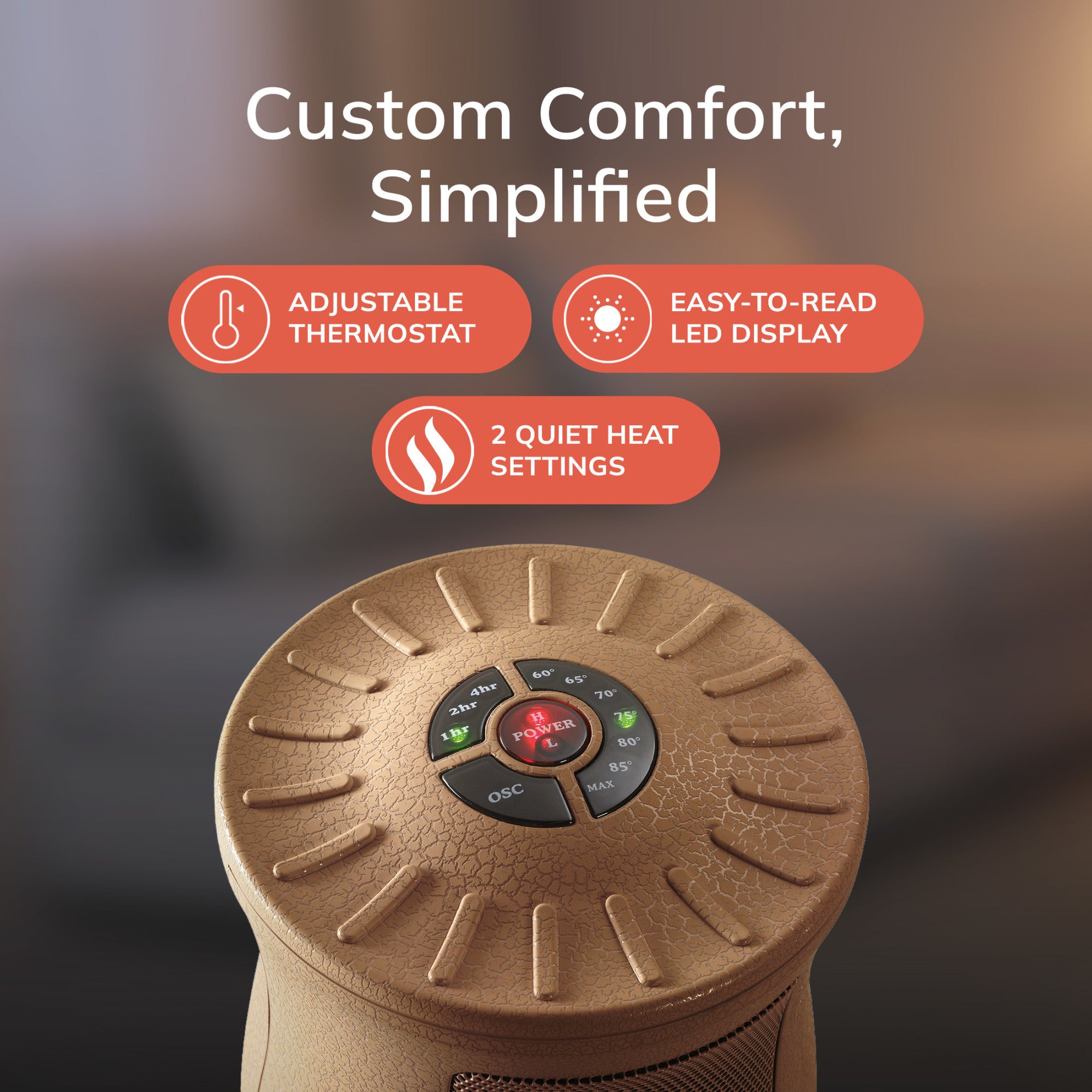 Lasko 16 Ceramic Tower Space Heater: Oscillating. 2 Heat Settings. Remote. Timer. Thermostat. Beige - Image 6
