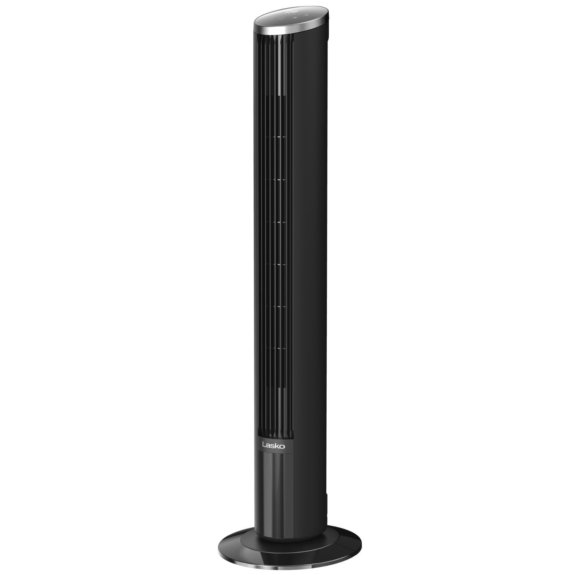 Lasko 42 DC Tower Fan: Oscillating. 12-Speed. Remote. Timer. Black - Image 13