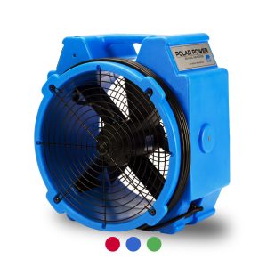 B-Air 1/4 HP Axial Air Mover & Blower Fan: 3300CFM. 2-speed. GFCI. 25' cord. blue