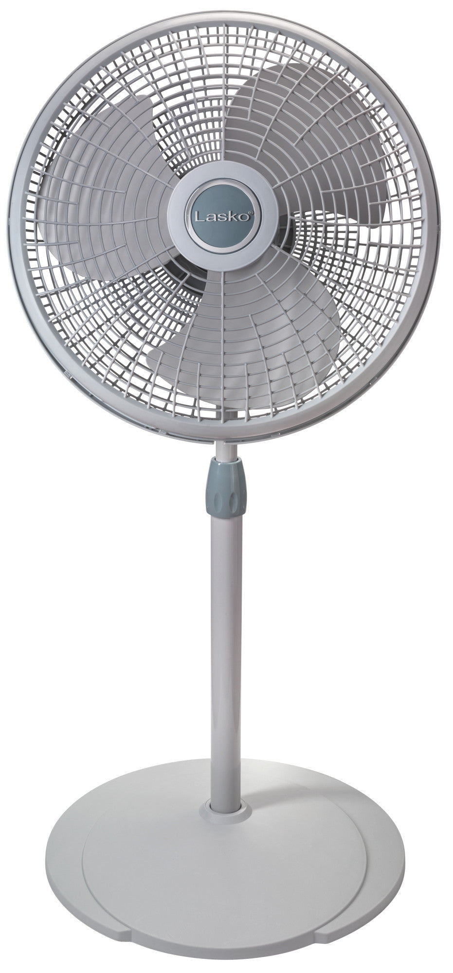 Lasko 16 Pedestal Fan: Oscillating. 3-Speed. Adjustable Height. Gray - Image 7