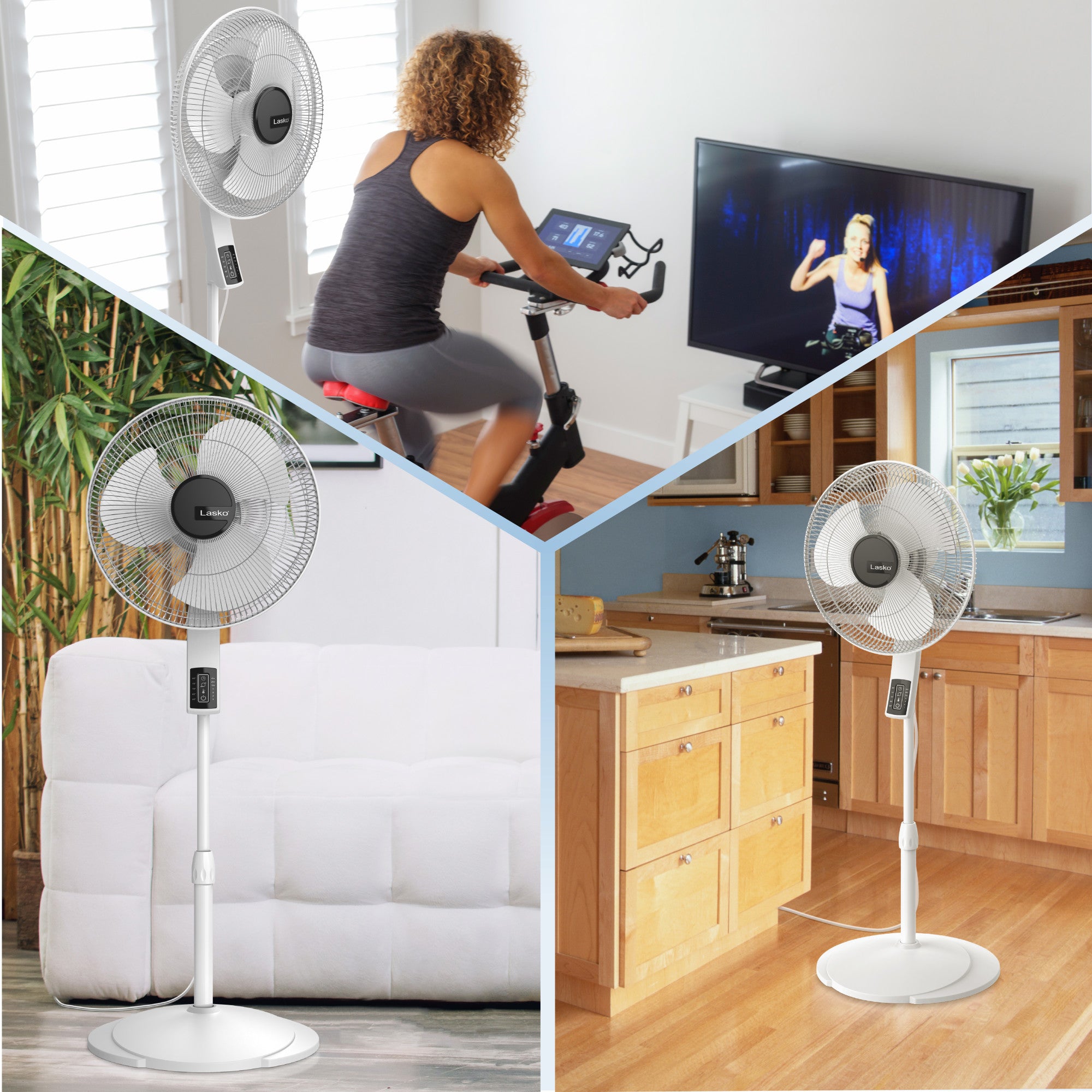 Lasko 16 Pedestal Fan: Oscillating. 4-Speed. Remote. Timer. Thermostat. White - Image 7