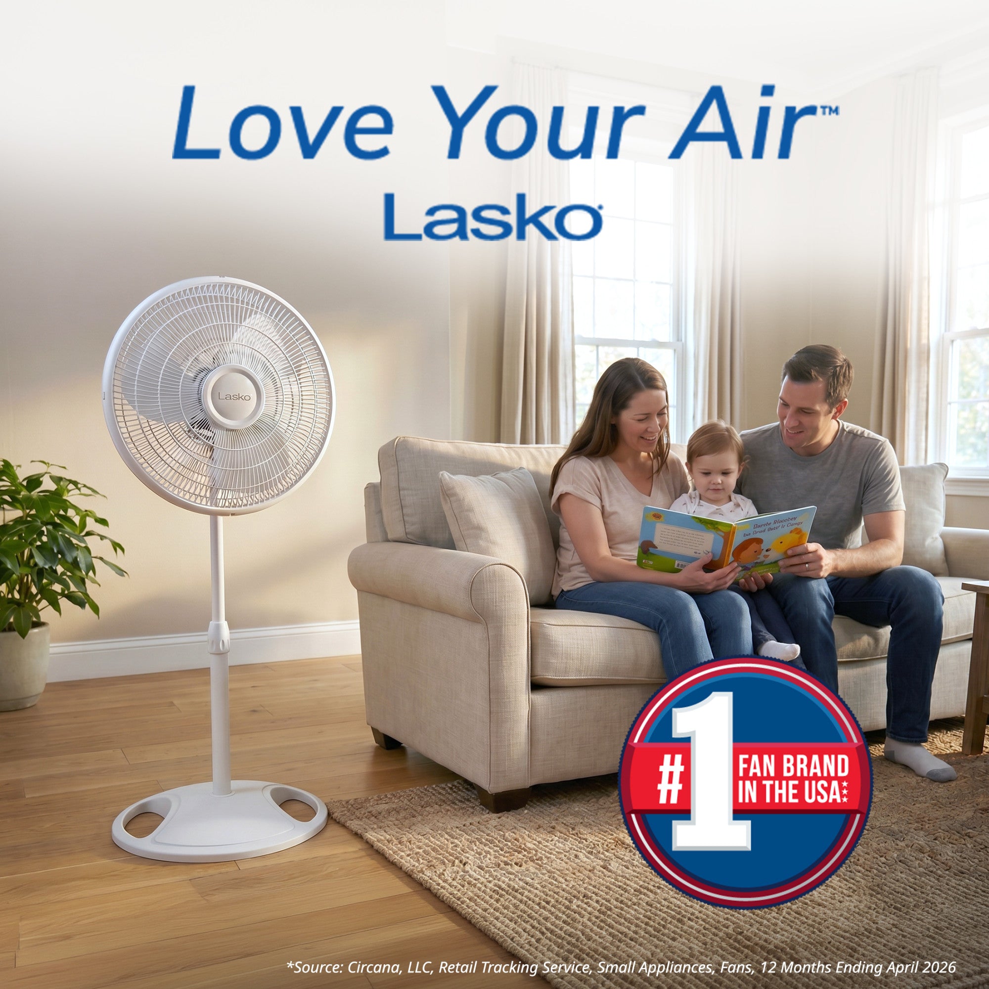 Lasko 16 Pedestal Fan: Oscillating. 3-Speed. Adjustable Height. White - Image 7
