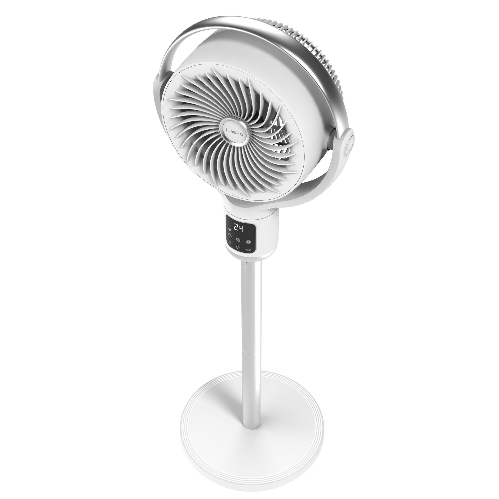 Lasko Whirlwind 7 DC Pedestal Fan: Dual Oscillation. 24-Speed. Remote. Timer. White - Image 17