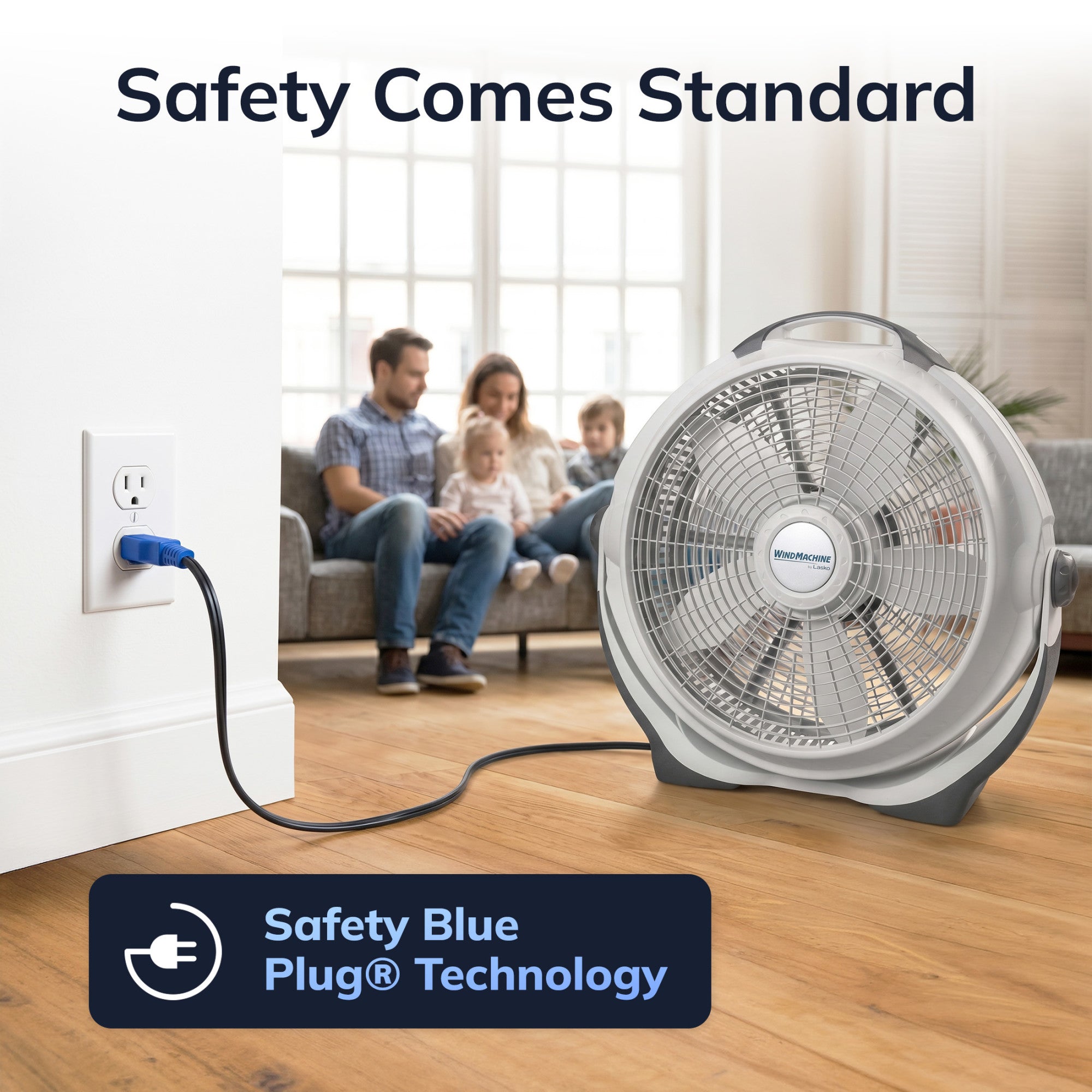 Lasko Wind Machine 20 Air Circulator Fan: 3-Speed. Pivoting. Gray - Image 5