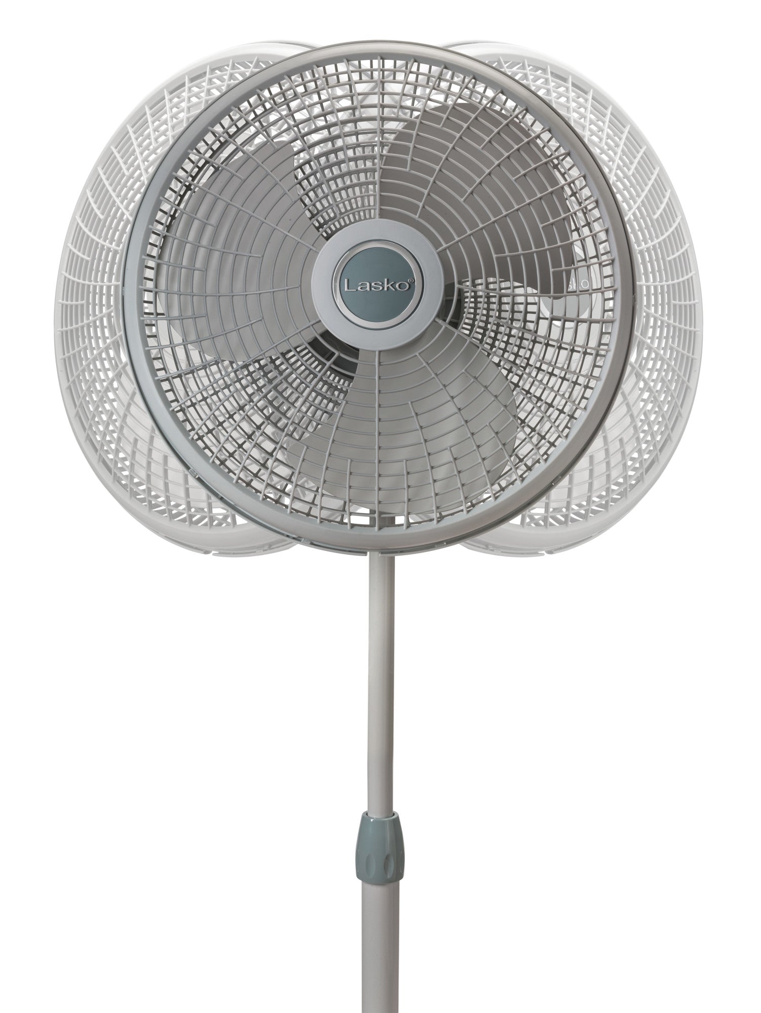 Lasko 16 Pedestal Fan: Oscillating. 3-Speed. Adjustable Height. Gray - Image 6